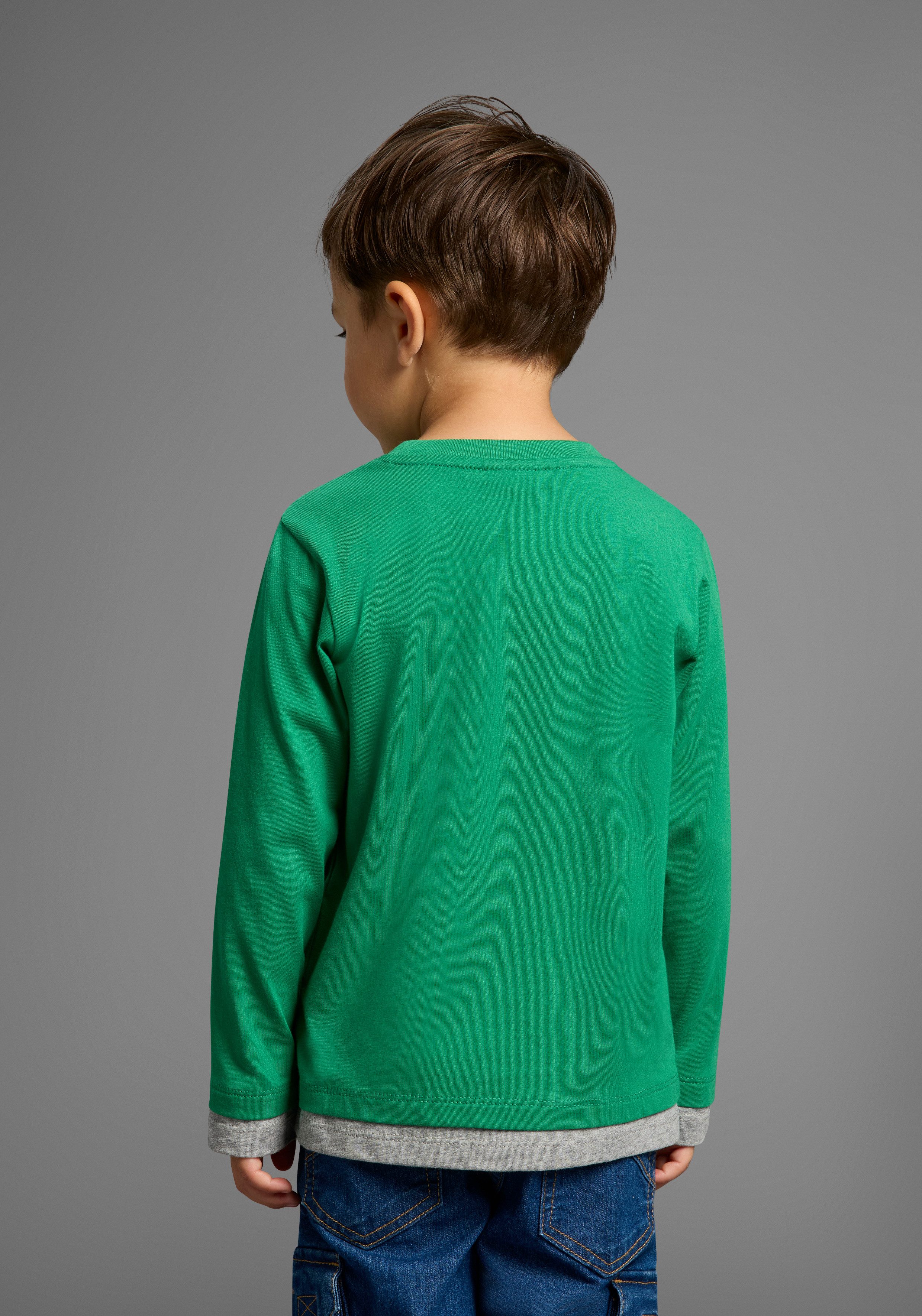KIDSWORLD Langarmshirt ACHTUNG AUSGEFUCHST Shirt mit coolem Fuchsdruck