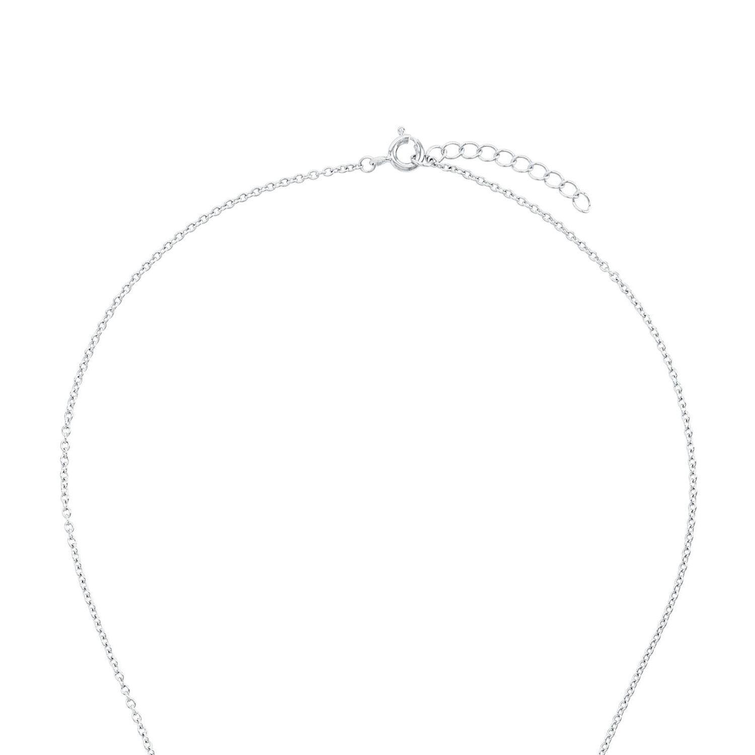 Amor Silberkette für (1-tlg., Kette Silber, 925 mit Damen, Sterling Anhänger) Kristall