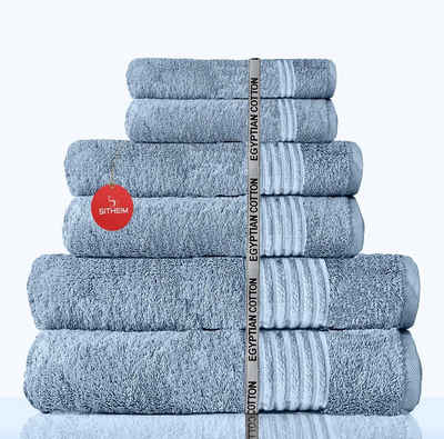 Sitheim-Europe Handtuch Set NEFERTITI Handtücher aus 100% Baumwolle 6-teiliges Handtuch-Set, Ägyptische Baumwolle, (Spar-Set, 6-tlg), 100% premium ägyptische Baumwolle