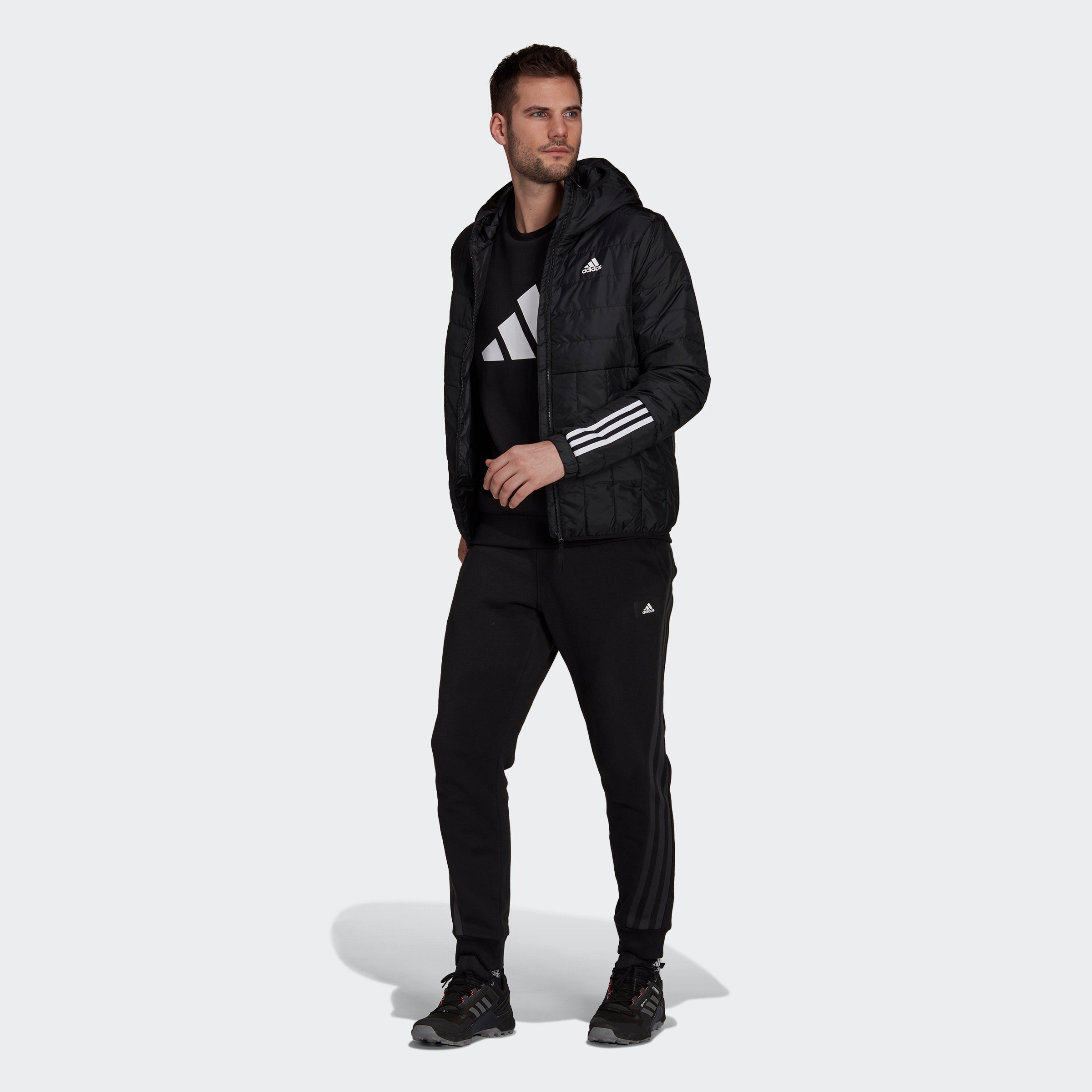 adidas Sportswear Outdoorjacke LIGHT 3STREIFEN HOODED Black ITAVIC