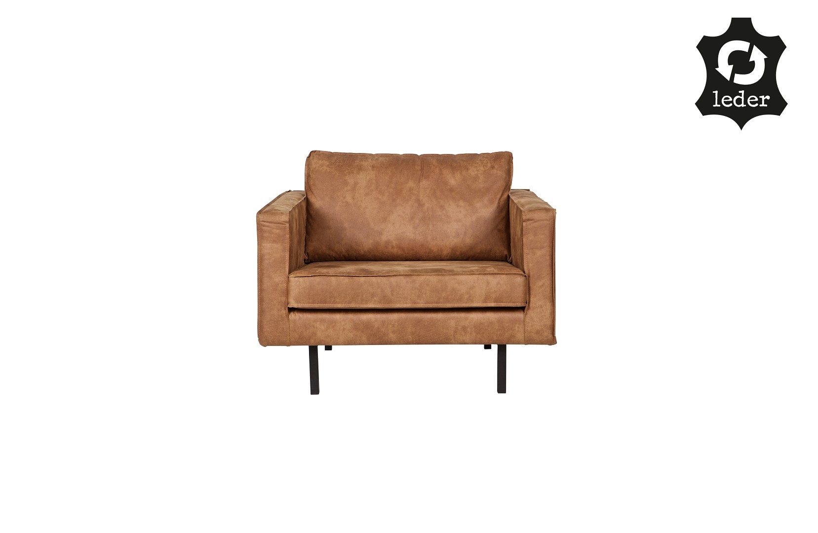 WOOOD Sessel Ledersessel Rodeo 1-Sitzer Cognac