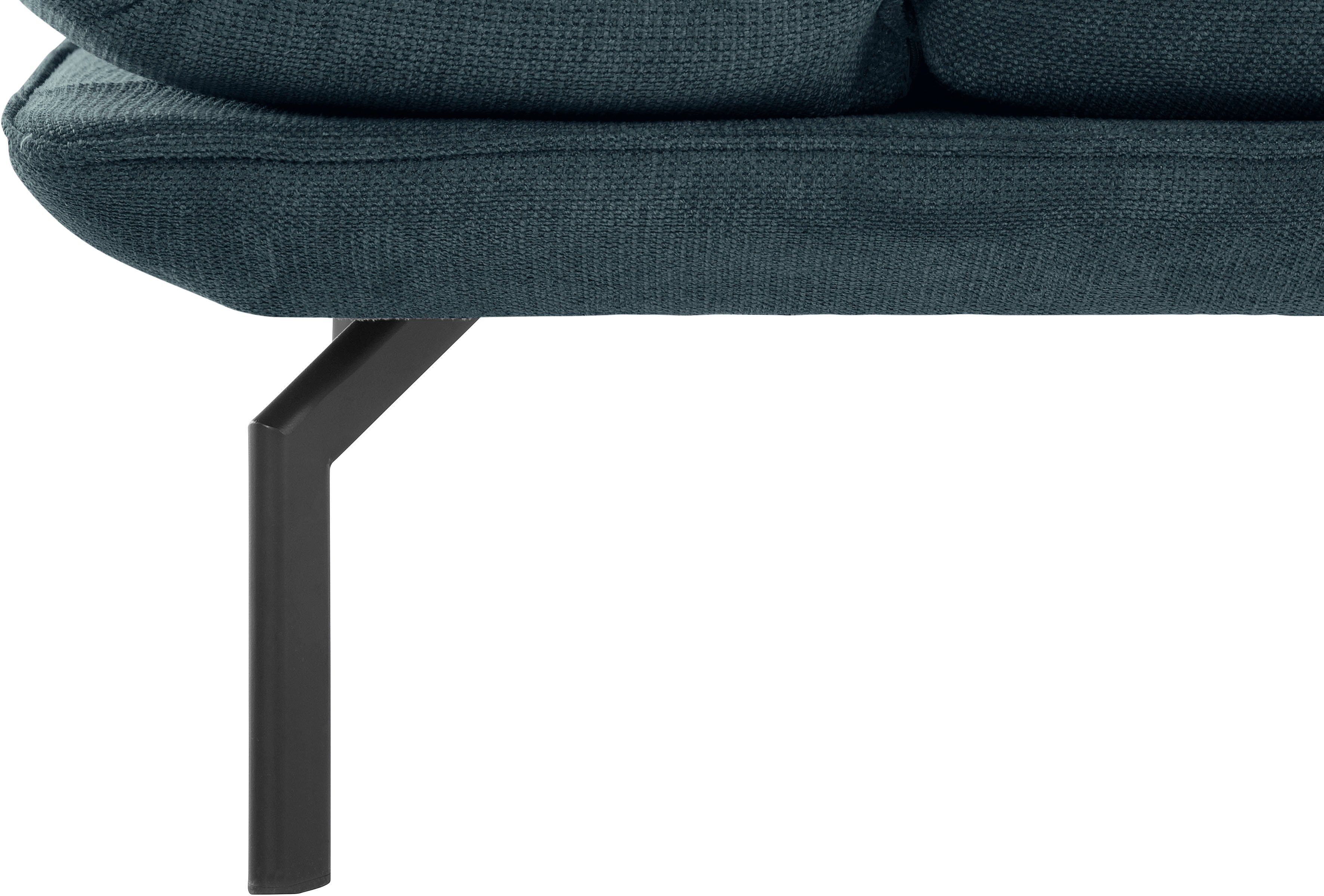 DOMO collection Ecksofa Metall wahlweise und mit New Rückenfunktion, mit aus Winkelfuß Arm- York