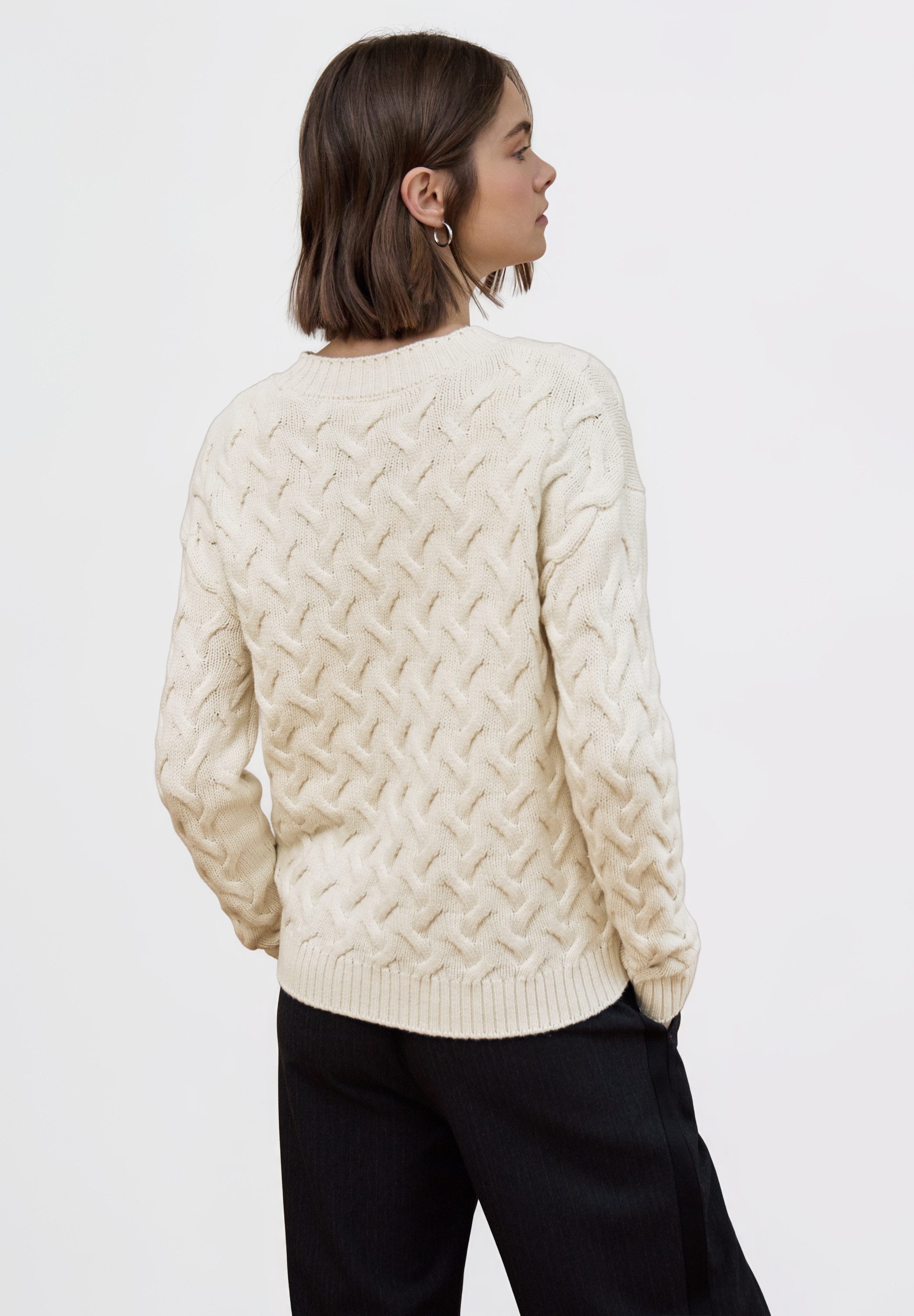 STREET ONE STUDIO Stehkragenpullover im soften Baumwoll-Mix