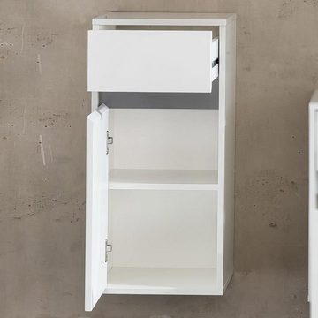 trendteam Badezimmerspiegelschrank Wandschrank mit Schublade Sol Weiß (1-St)