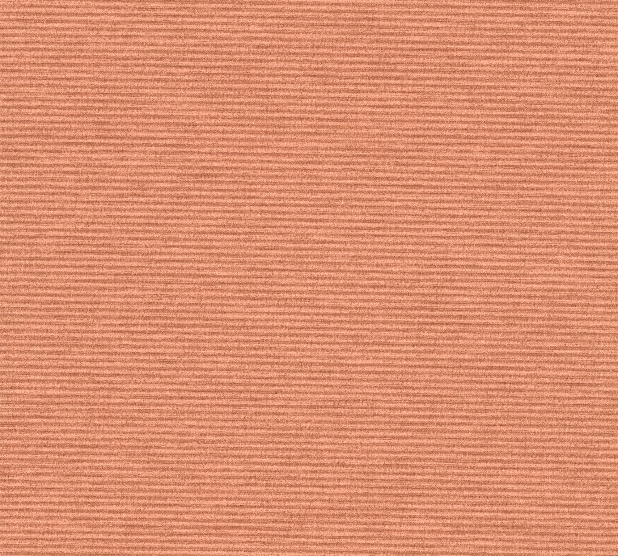 A.S. Création Vliestapete Antigua leicht (1 strukturiert orange St), Tapete geprägt, Unitapete Einfarbig, matt