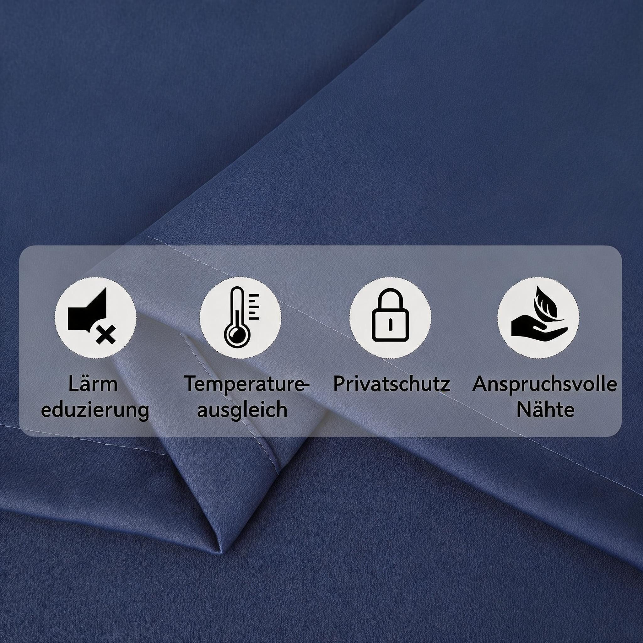 GarveeMore Gardine Verdunkelungsvorhang Scheibengardine Panneaux Kuvertstore, Thermoisolierende Verdunkelungsvorhänge für Küche und kleine Fenster – Bild 4 von 5