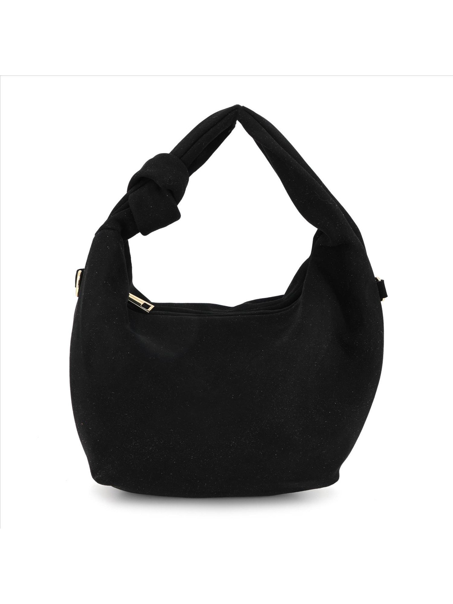 BRISE TASCHE Schultertasche Elegante Hobo Bag aus 100% Wildleder – Schultertasche mit Knoten, Knoten am Henkel, Trendige Hobo Bag Form, Weiches Wildleder