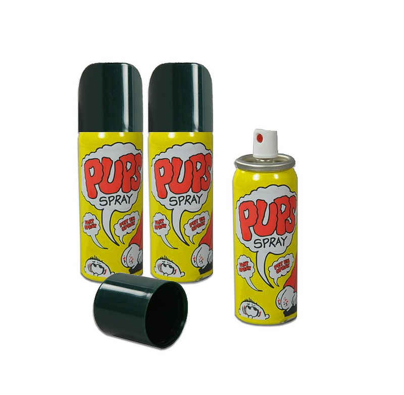 Erfurth Fun Aufblasbares Partyzubehör 3 Dosen Pupsspray Stinkbombe Scherzartikel Furzspray (50ml je Dose)