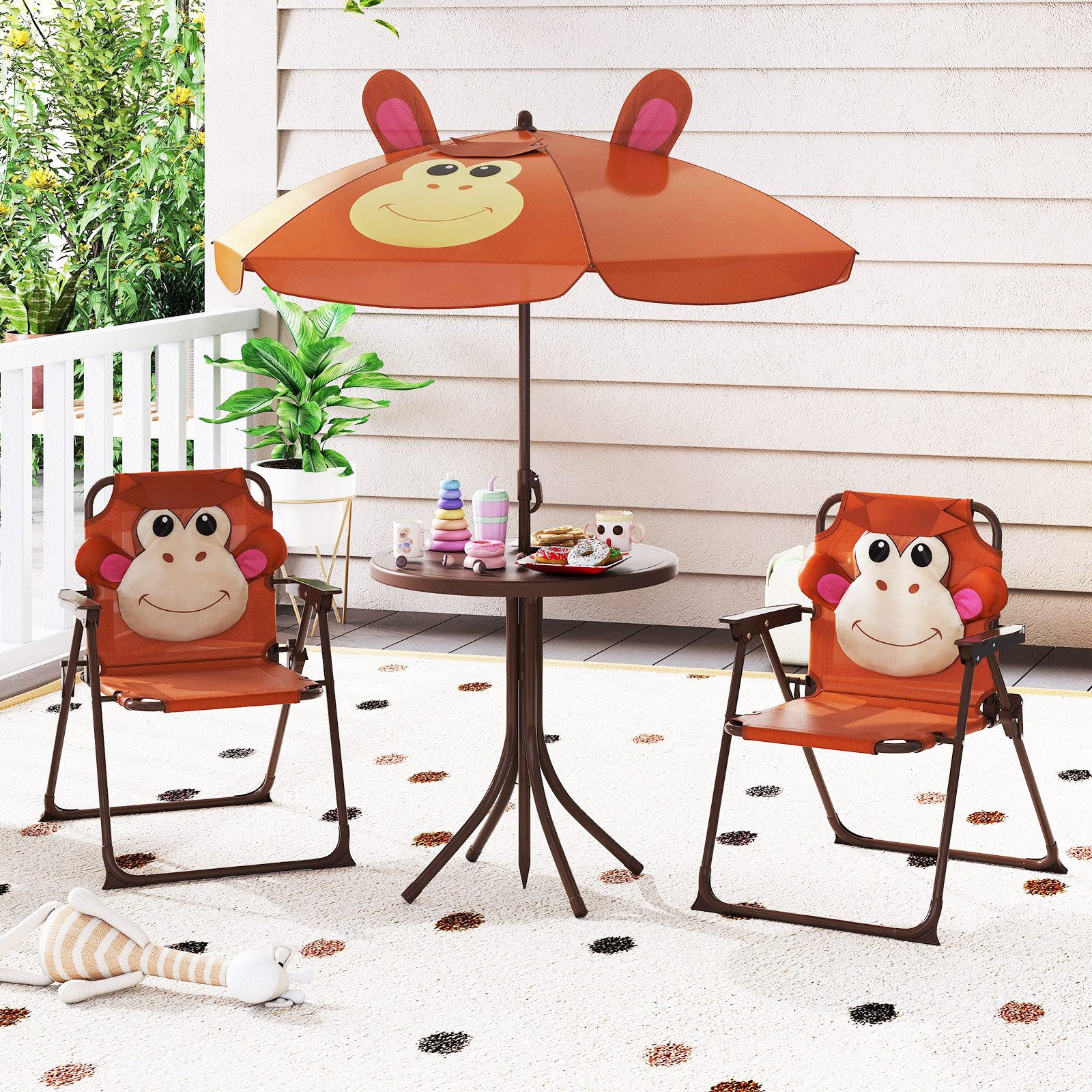 KOMFOTTEU Garten-Kindersitzgruppe, mit 2 Klappstühle & günstig online kaufen