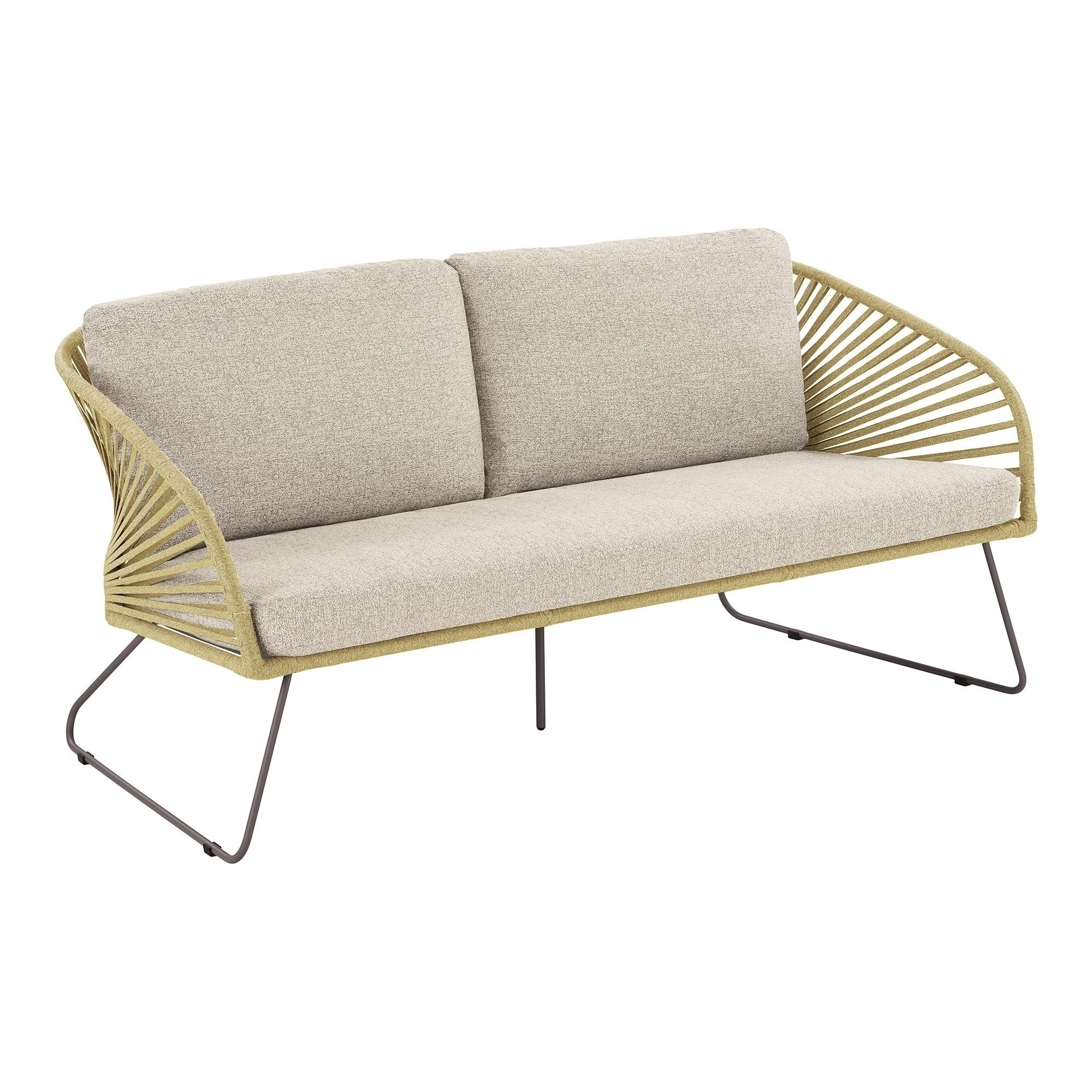 House Nordic Gartenlounge-Set (5-teilig) Sandfarbig-beige, 2-Sitzer, 2x Sessel, 2 Couchtische, (5-teilig)