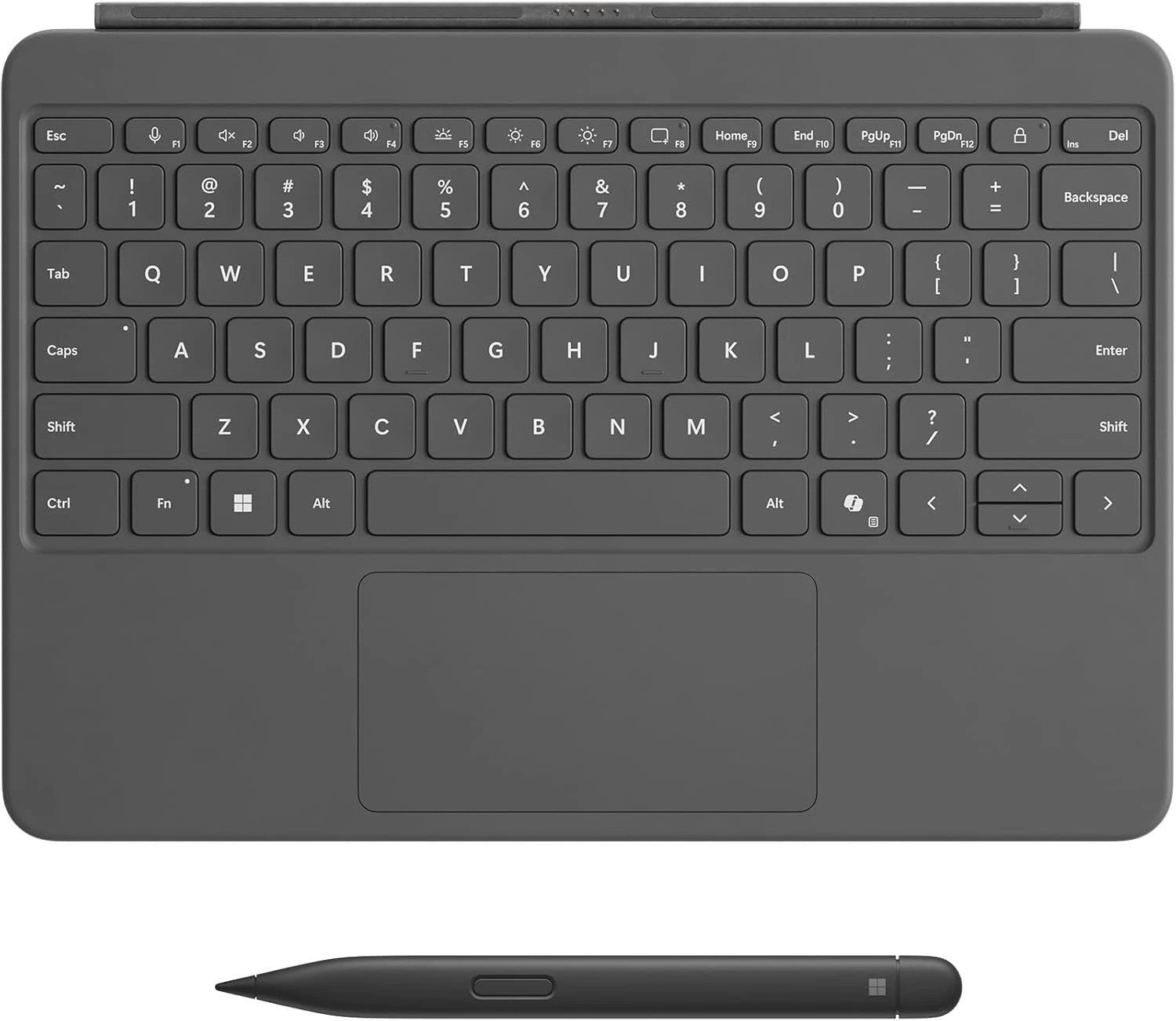 Microsoft Microsoft Surface Pro 12" Keyboard mit Slim Pen Schiefer Tablet-Tastatur (Beschleunigungssensor, beleuchtete Tastatur, Touchpad, Chiclet)