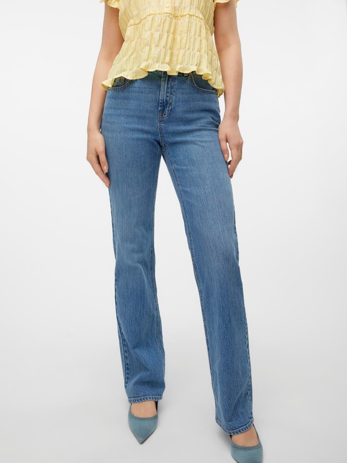 Vero Moda Gerade Jeans VMTESSA HR STRAIGHT JEANS LI3114 GA NOOS günstig online kaufen
