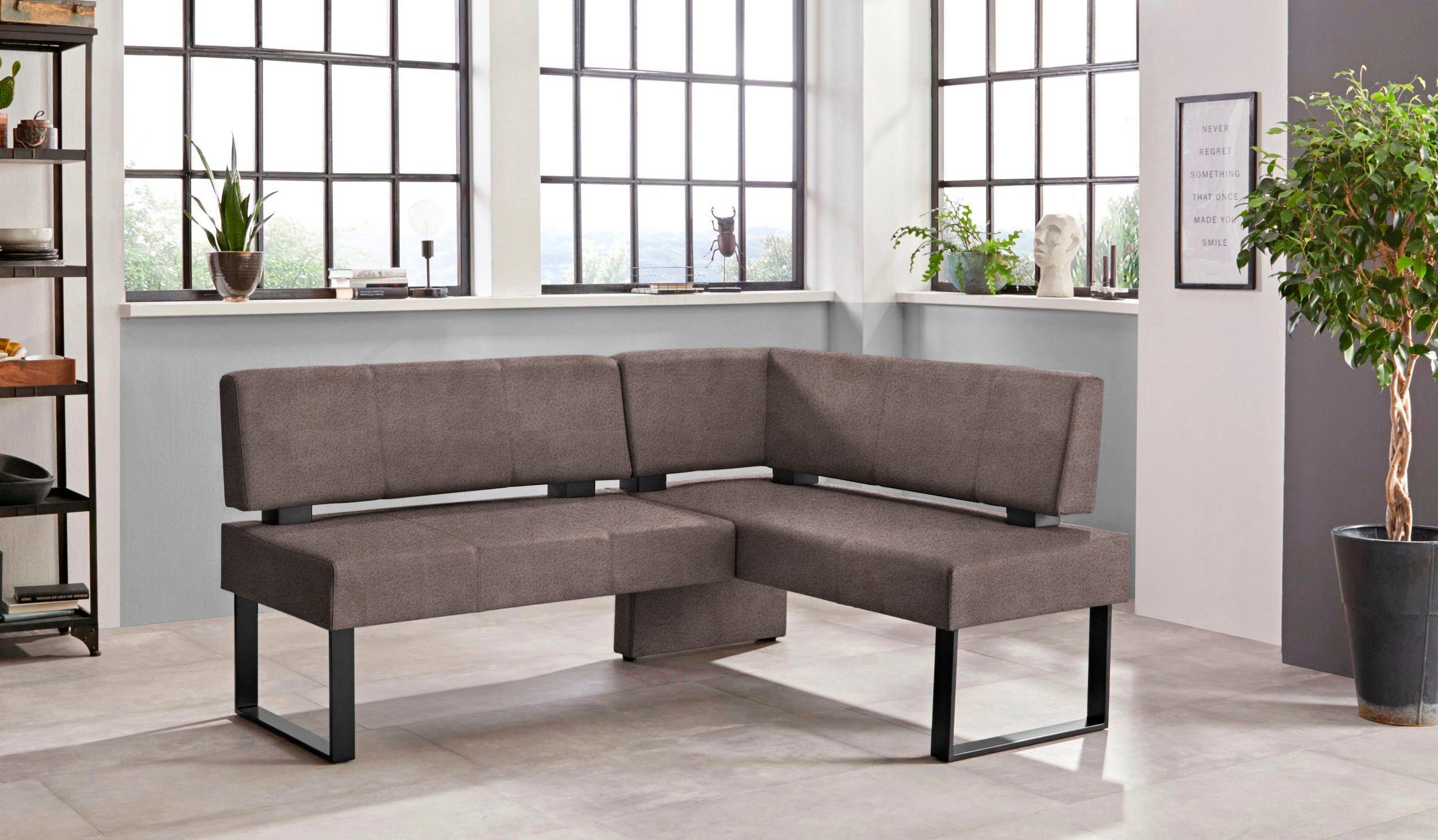 Home affaire Eckbank Oliver mit Metallgestell, Küchenbank, verschiedene Bez günstig online kaufen