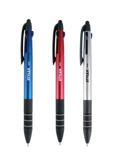 Stylex Schreibwaren Kugelschreiber 3x Touchpen 3-farb Kugelschreiber Touchscreenstift / 3 verschiedene Fa