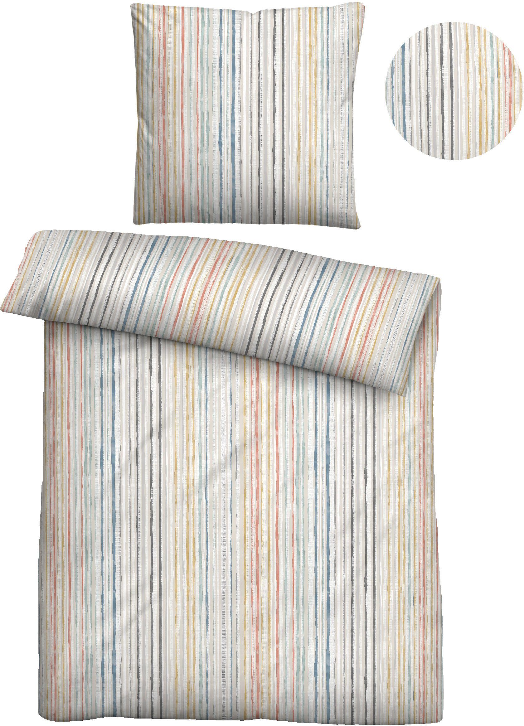 Biberna Bettwäsche Melina, Mako-Satin, 2 teilig, günstig online kaufen