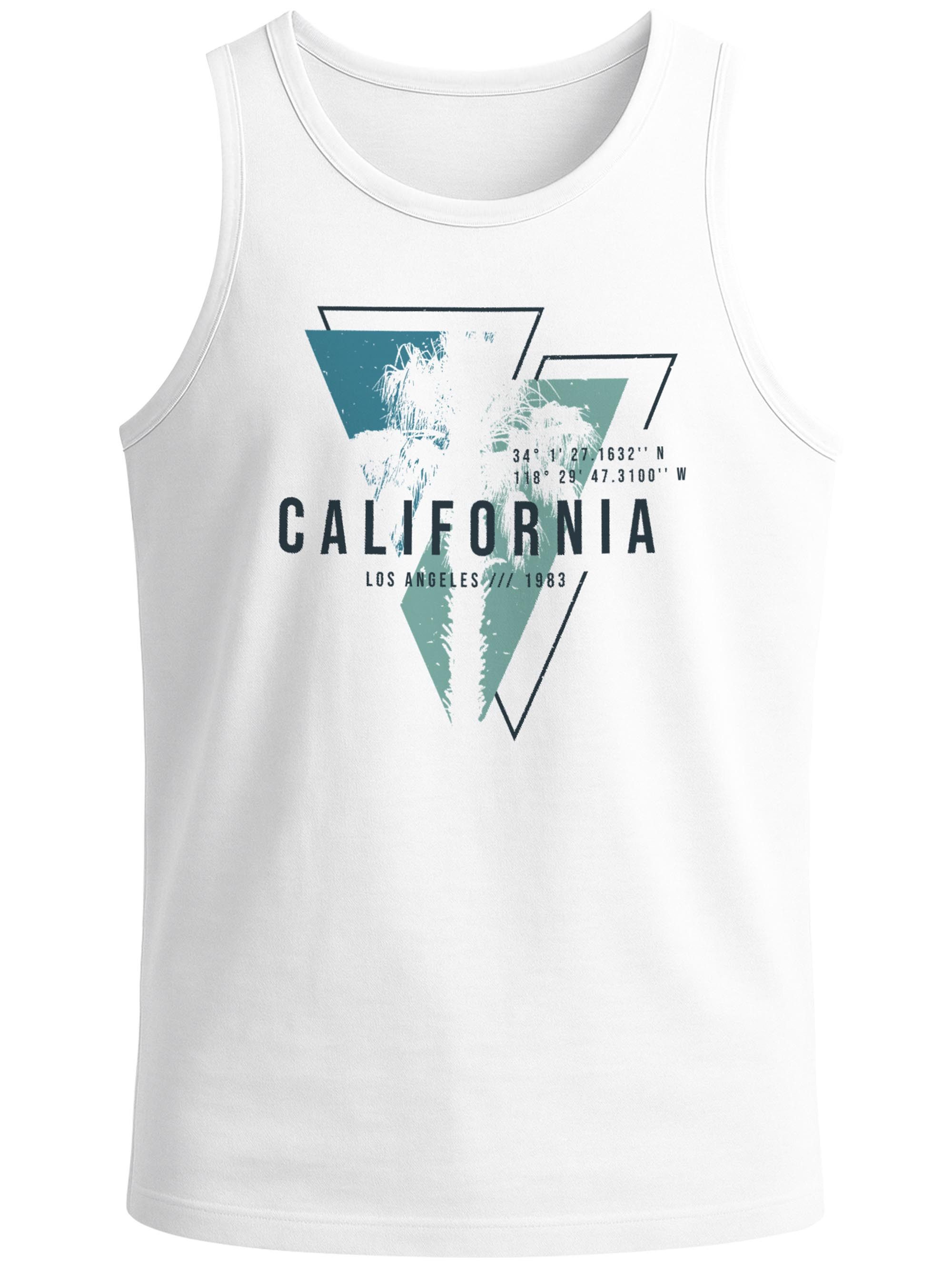 Neverless Tanktop Herren Tank-Top California Los Angeles Surfing Motiv Sommer Fashion mit Print