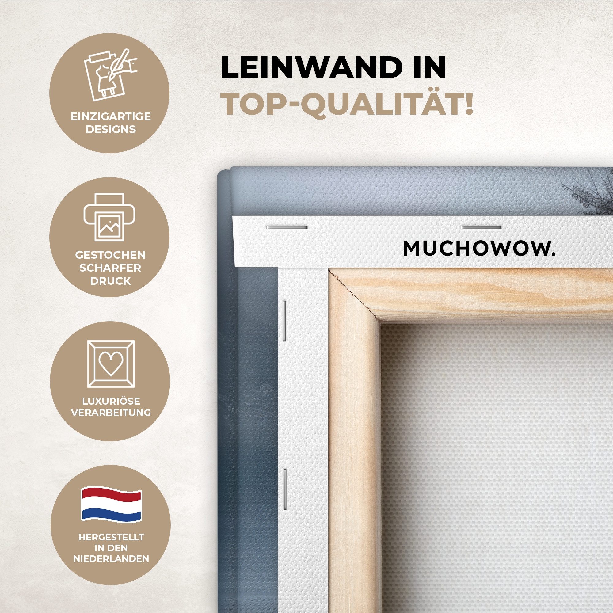 OneMillionCanvasses® Leinwandbild Steine - Wasser - Bäume - Natur, Fotodruc günstig online kaufen