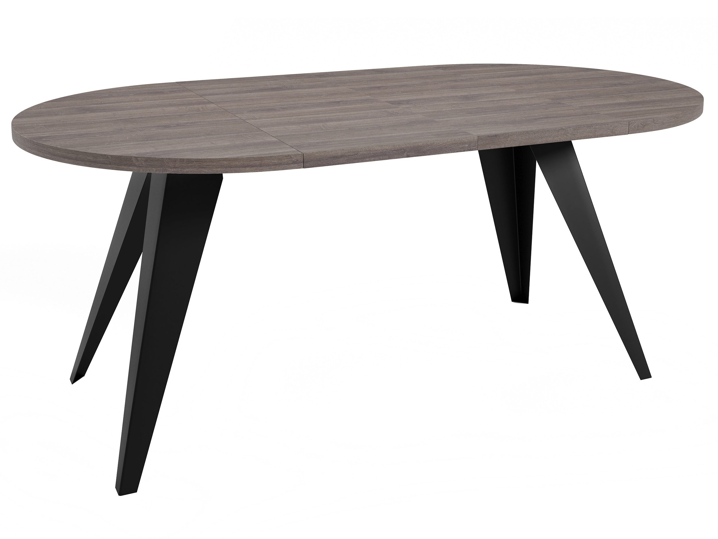 Beautysofa Esstisch Alma im Modern-Stil, ausziehbar Ø 100–176 cm oder Ø 120–196 cm (Metallbeinen, moderner Designertisch mit Stahlgestell), ideal für Esszimmer & Wohnzimmer