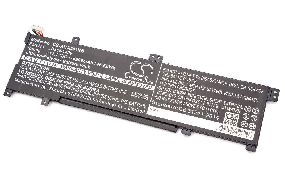 vhbw Ersatz für Asus C31N1429, B31N1429, 0B200-01460100, 0B200-01460000 für Laptop-Akku Li-Polymer 4200 mAh (11,1 V)