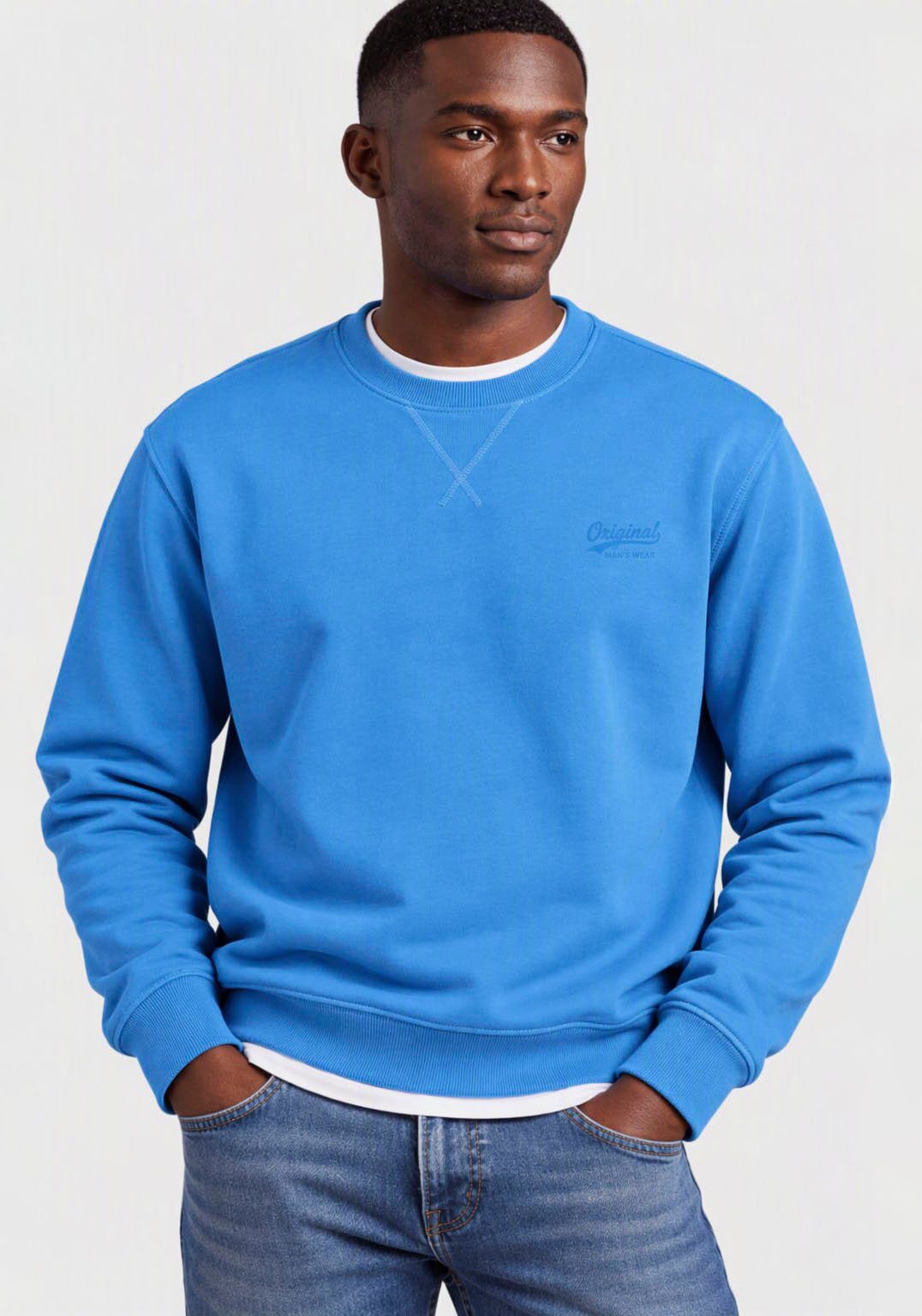 Man's World Sweatshirt in vielen Top Farben! Perfekt für Alltag, Freizeit und Büro Premium Bestseller mit klarer Passform - Starke Preis Leistung!. € 19,99