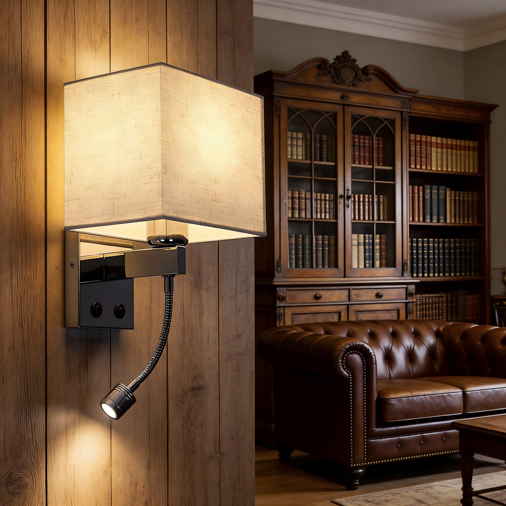 ZMH Wandleuchte Bettlampe mit Schalter Leselampe verstellbar Beleuchtung, drehbar, LED wechselbar, Wandleuchte mit Leselicht E27 Wandlampe mit Flexarm für Schlafzimmer