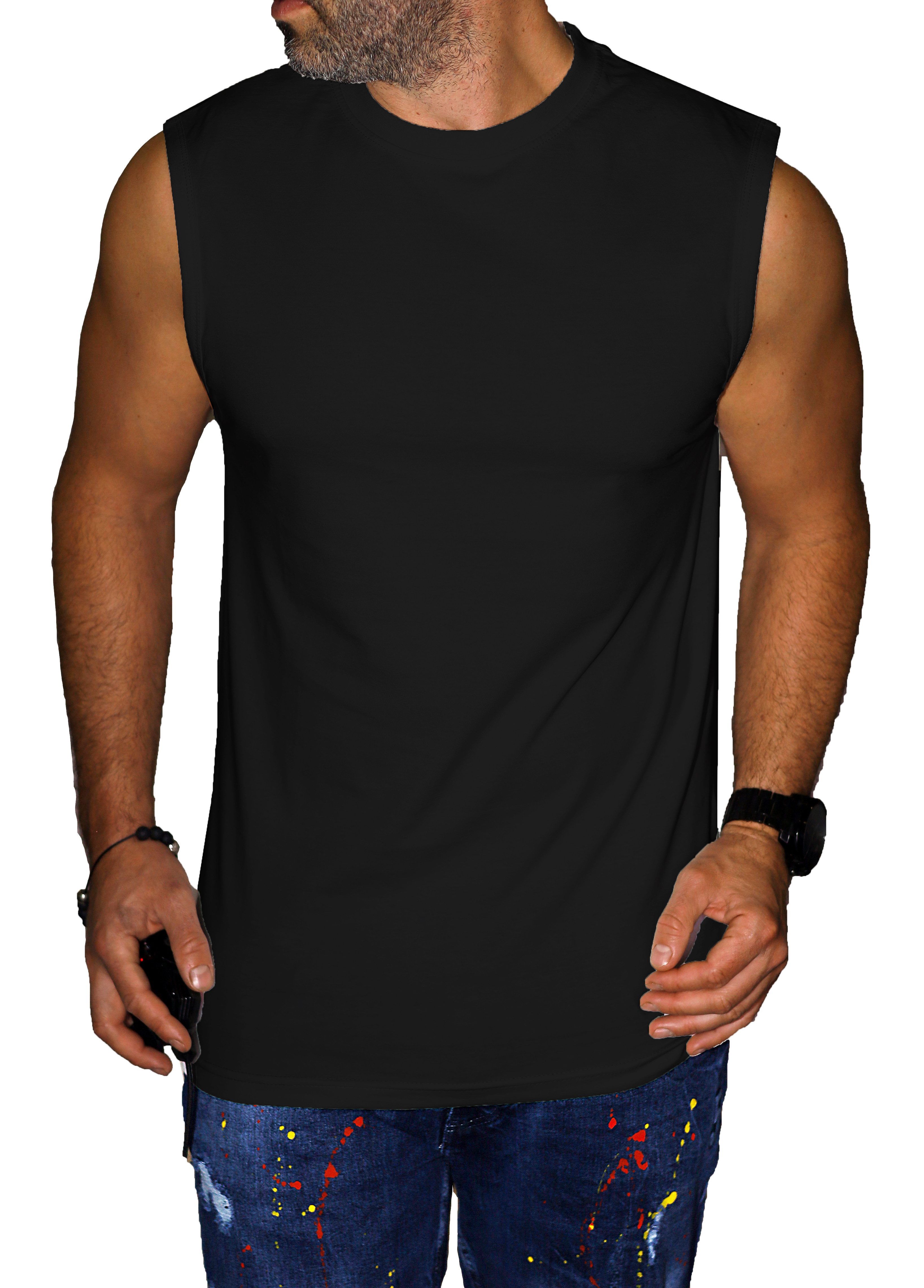 RMK Tanktop Herren Tanktop Muscleshirt Muskelshirt Gym Rip Shirt Fitness Är günstig online kaufen