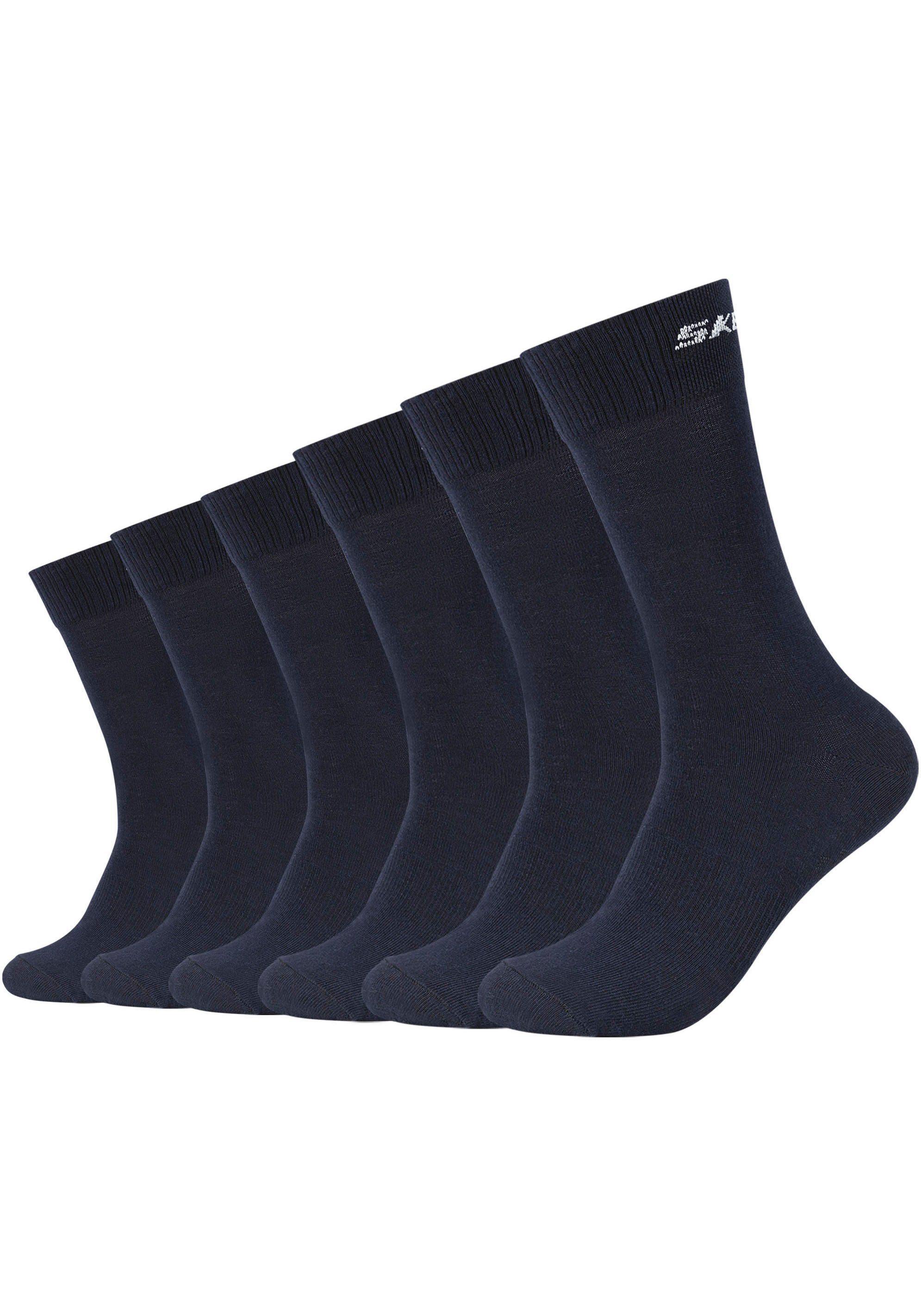navy Zehenbereich Socken 6-Paar) (Packung, langlebig: Robust Fersen- und Skechers verstärkter und