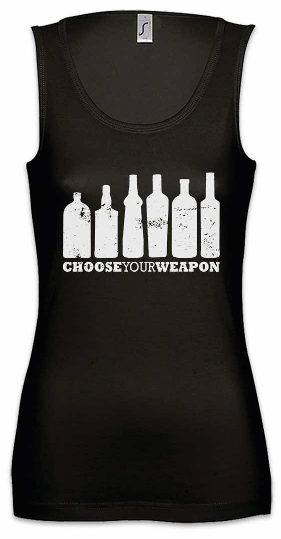 Tanktop Choose Your Weapons II Ärmelloses Damen T-Shirt Bottle Flaschen