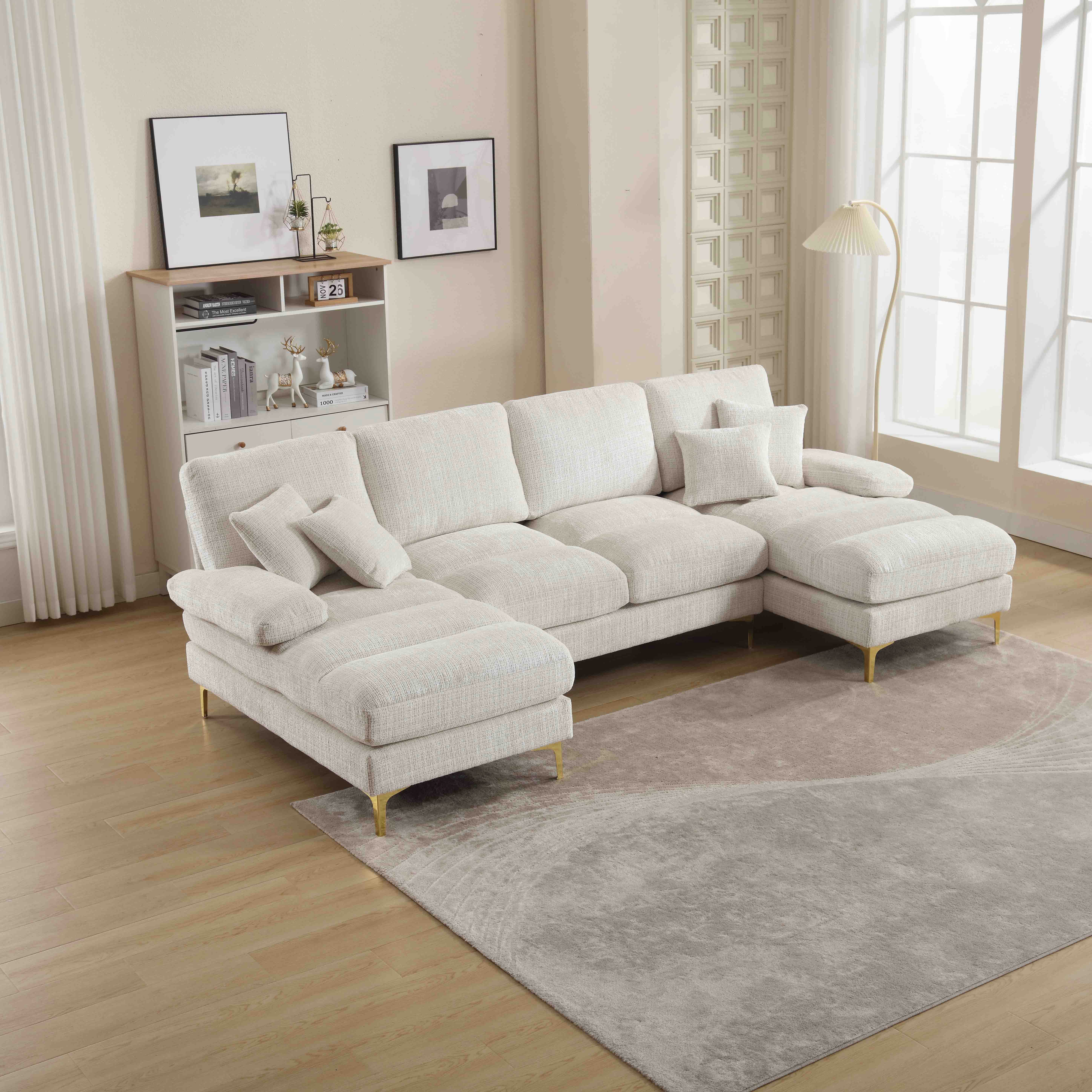 OKWISH Sofa Moderner U-förmiger Modularsofa mit günstig online kaufen