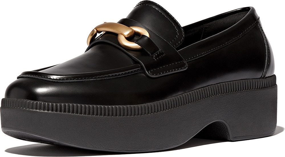Fitflop F-Luma Chunky-Snaffle Box-Leather D/Wedge Loafers Sneaker