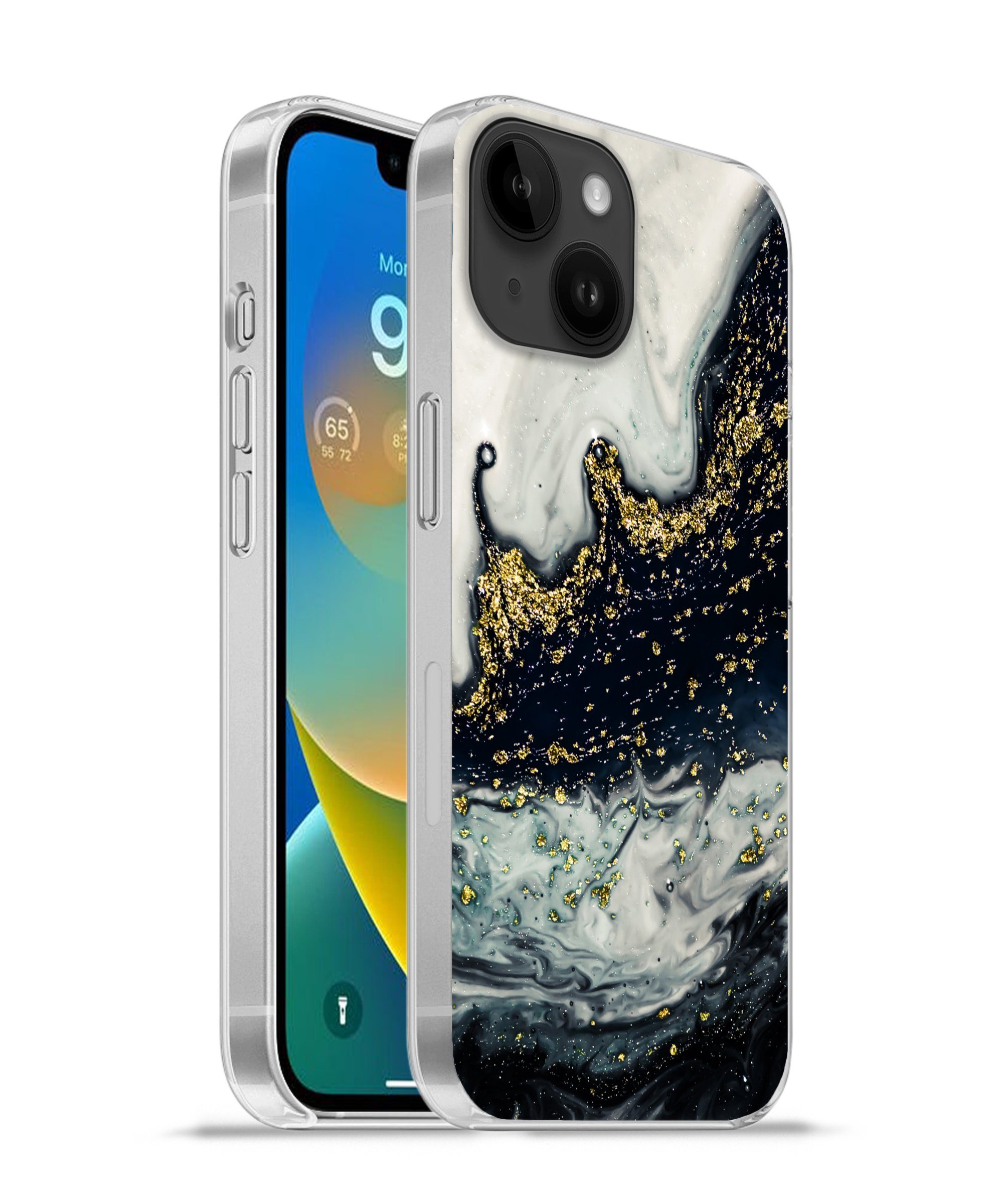 Handyhülle für Apple iPhone 14 Marmor - Abstrakt - Gold - Luxus