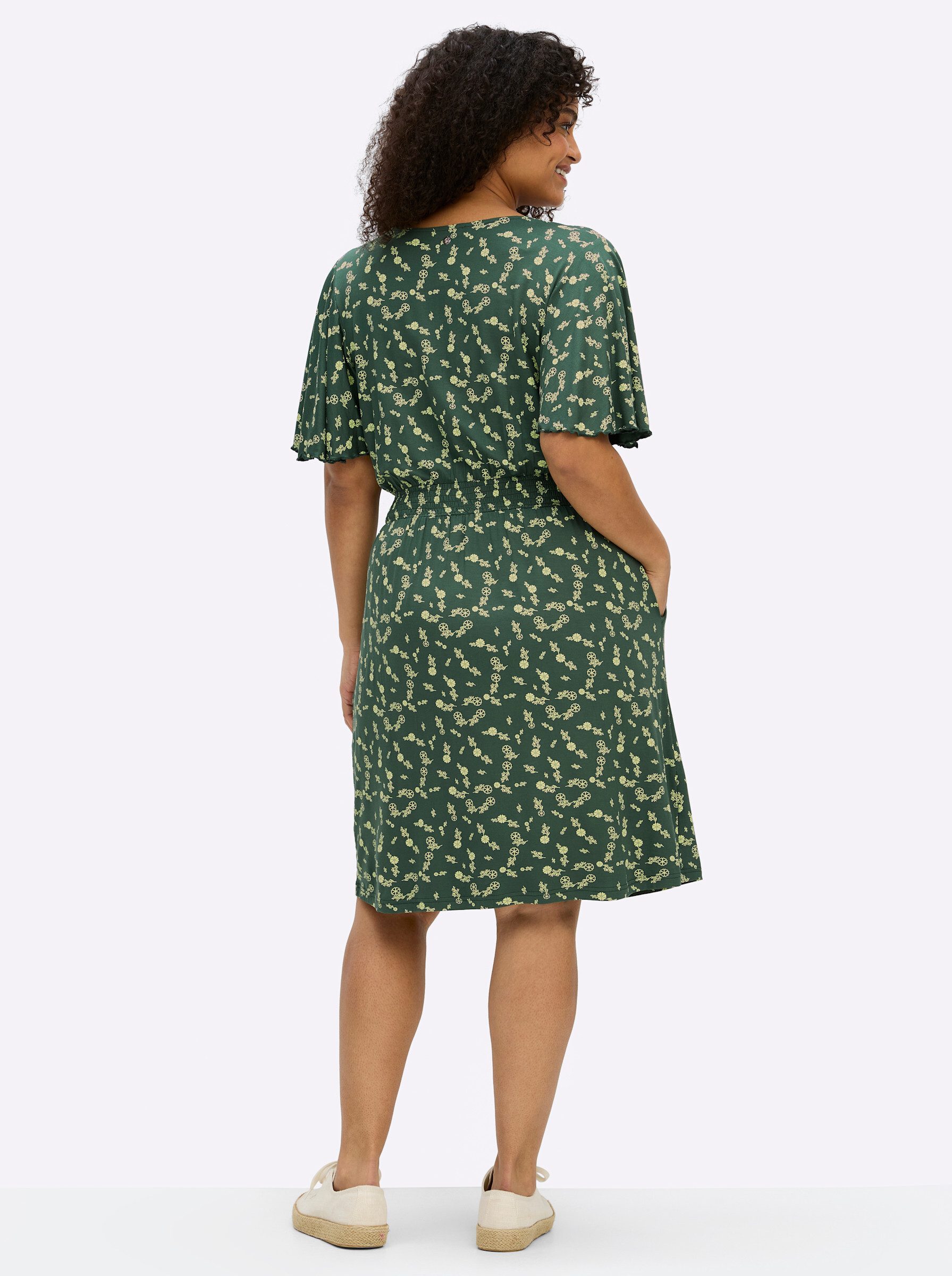 Sheego Jerseykleid Jersey-Kleid Kurzarm
