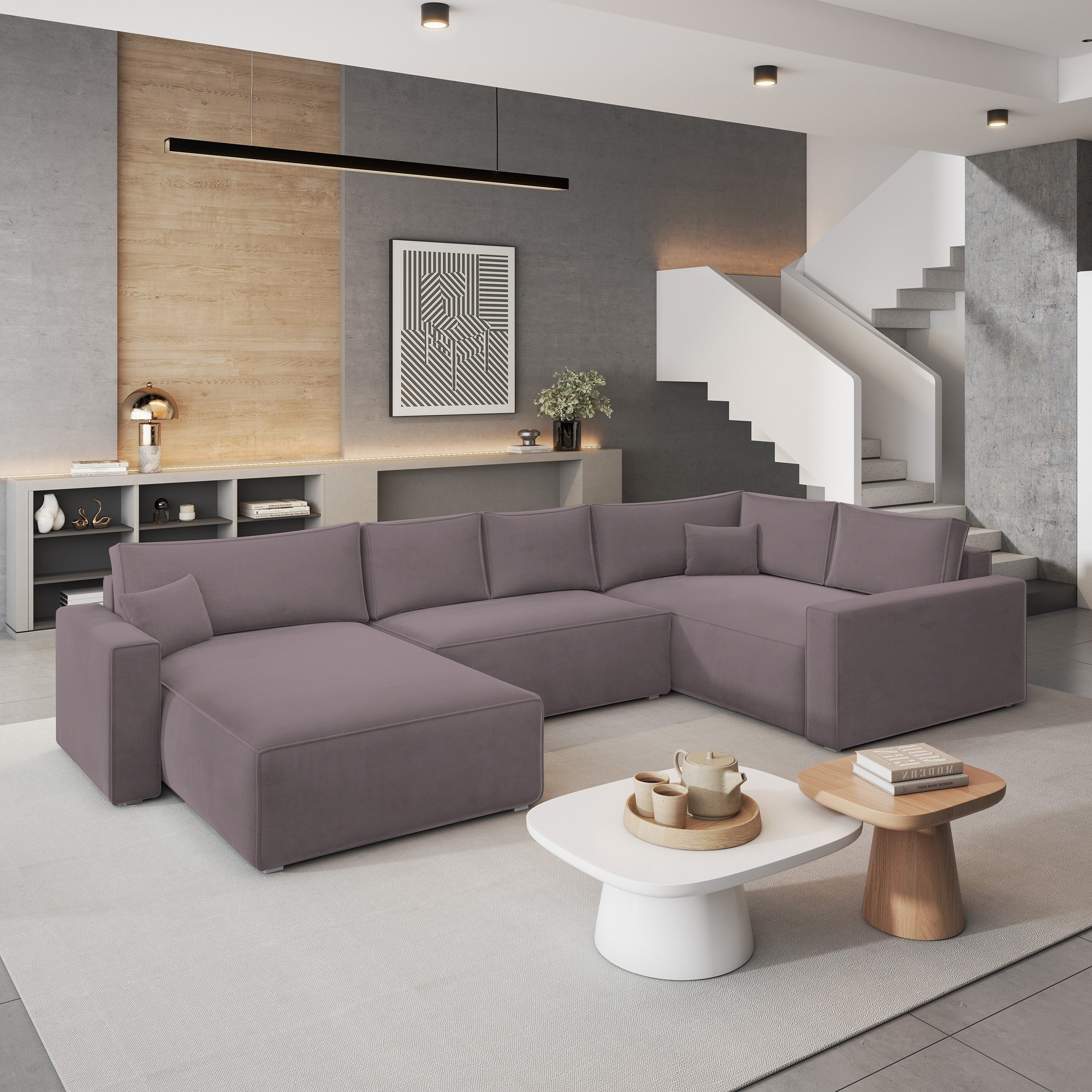 Masseno Ecksofa VELAMI mit Schlaffunktion U-Form, günstig online kaufen