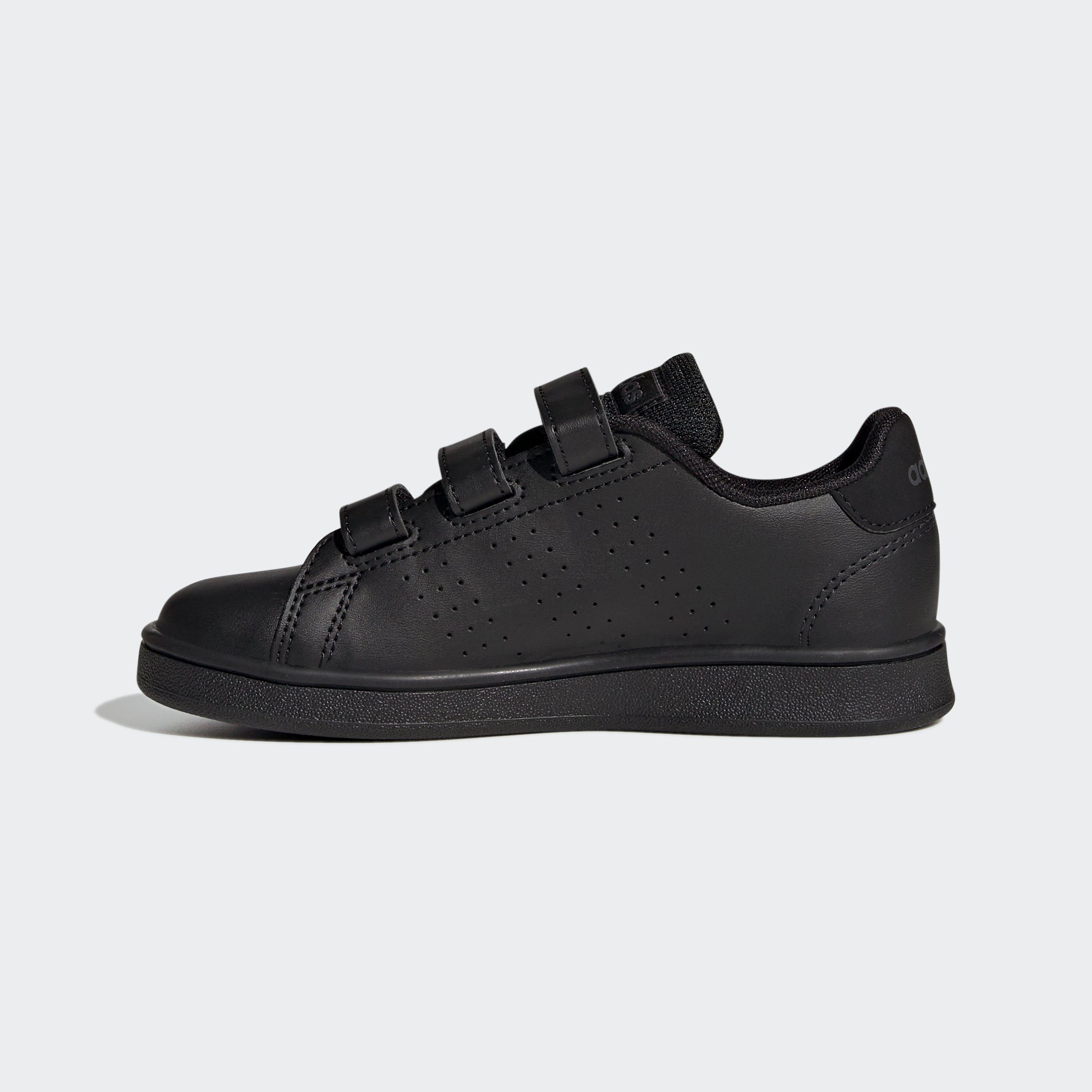 adidas Sportswear ADVANTAGE COURT den / Grey Sneaker Core adidas LIFESTYLE Black Six Core des HOOK-AND-LOOP / Spuren Smith Black auf Design Stan