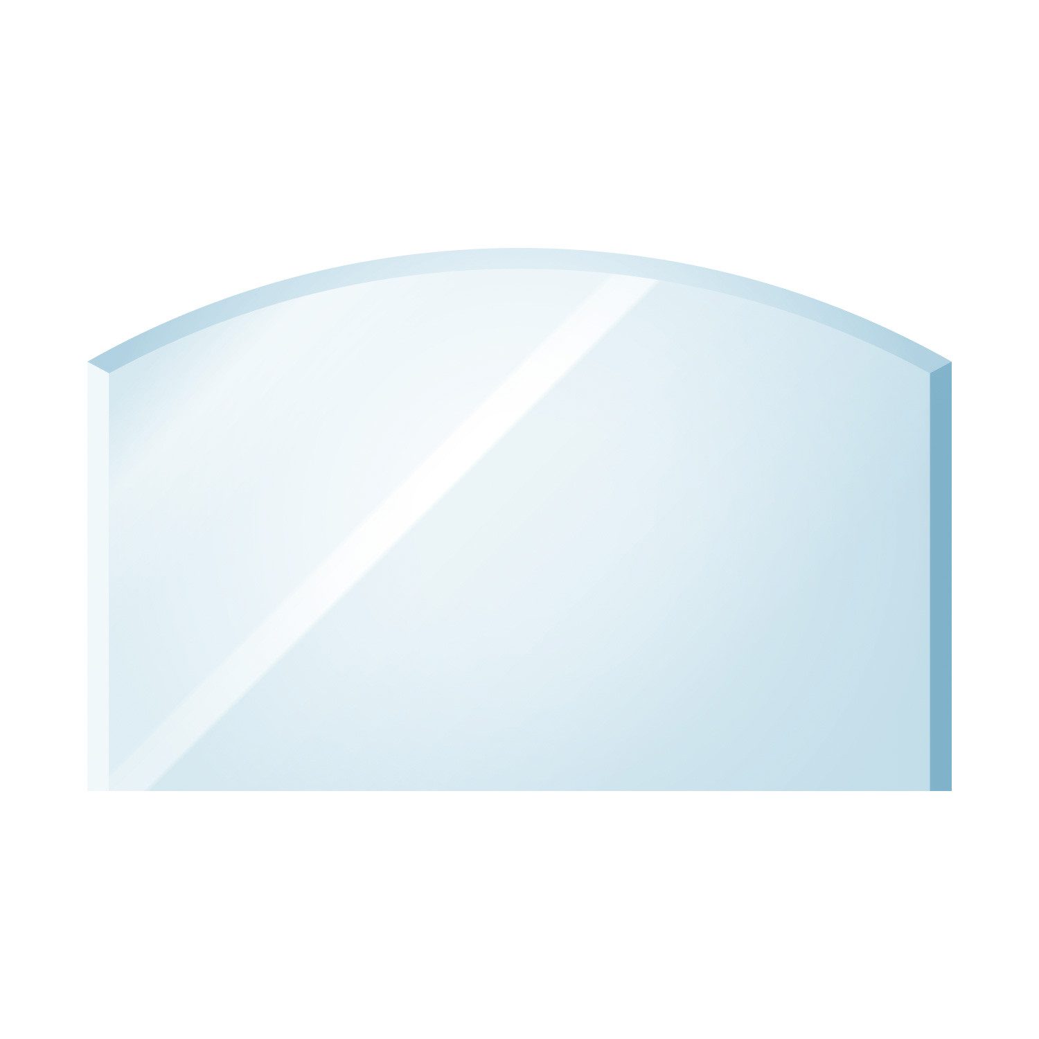 Raik Bodenschutzplatte raik Kamin Glasplatte Zunge flach 3 mit Facette günstig online kaufen