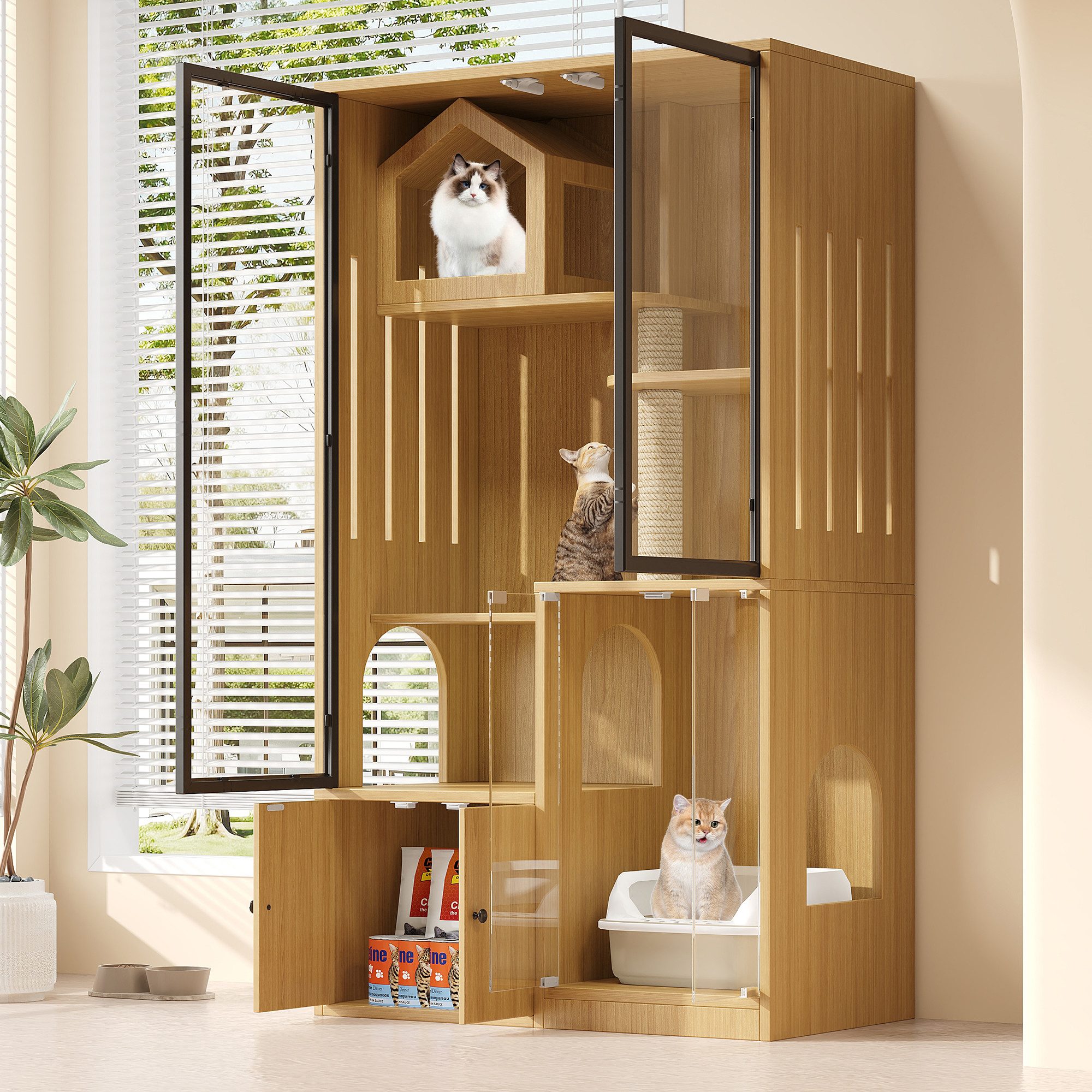 HAUSS SPOLE Tierhaus Katzenmöbel Katzenregal Katzenhöhle günstig online kaufen