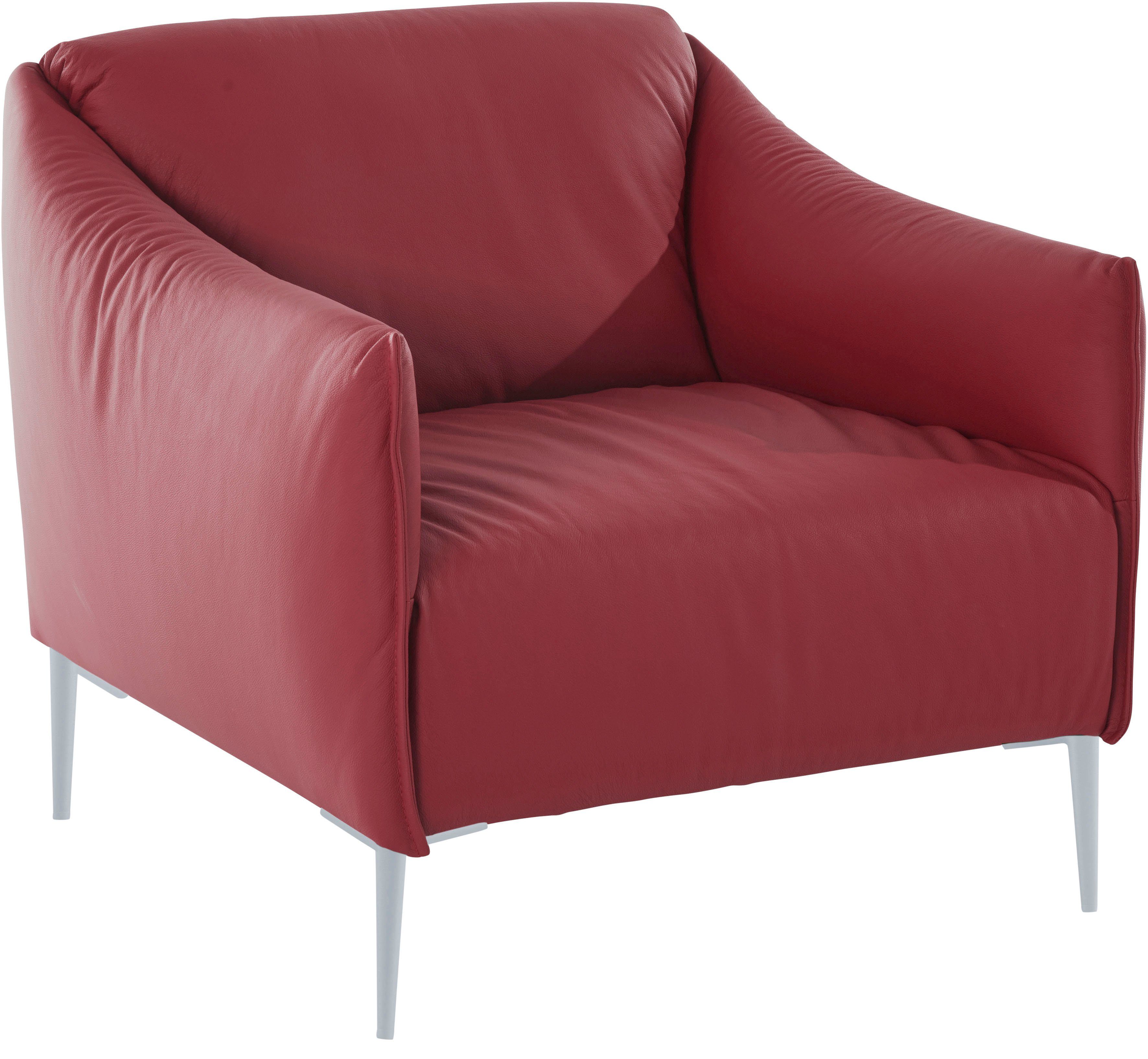 W.SCHILLIG Cocktailsessel sally, mit Metallfüßen in Silber matt