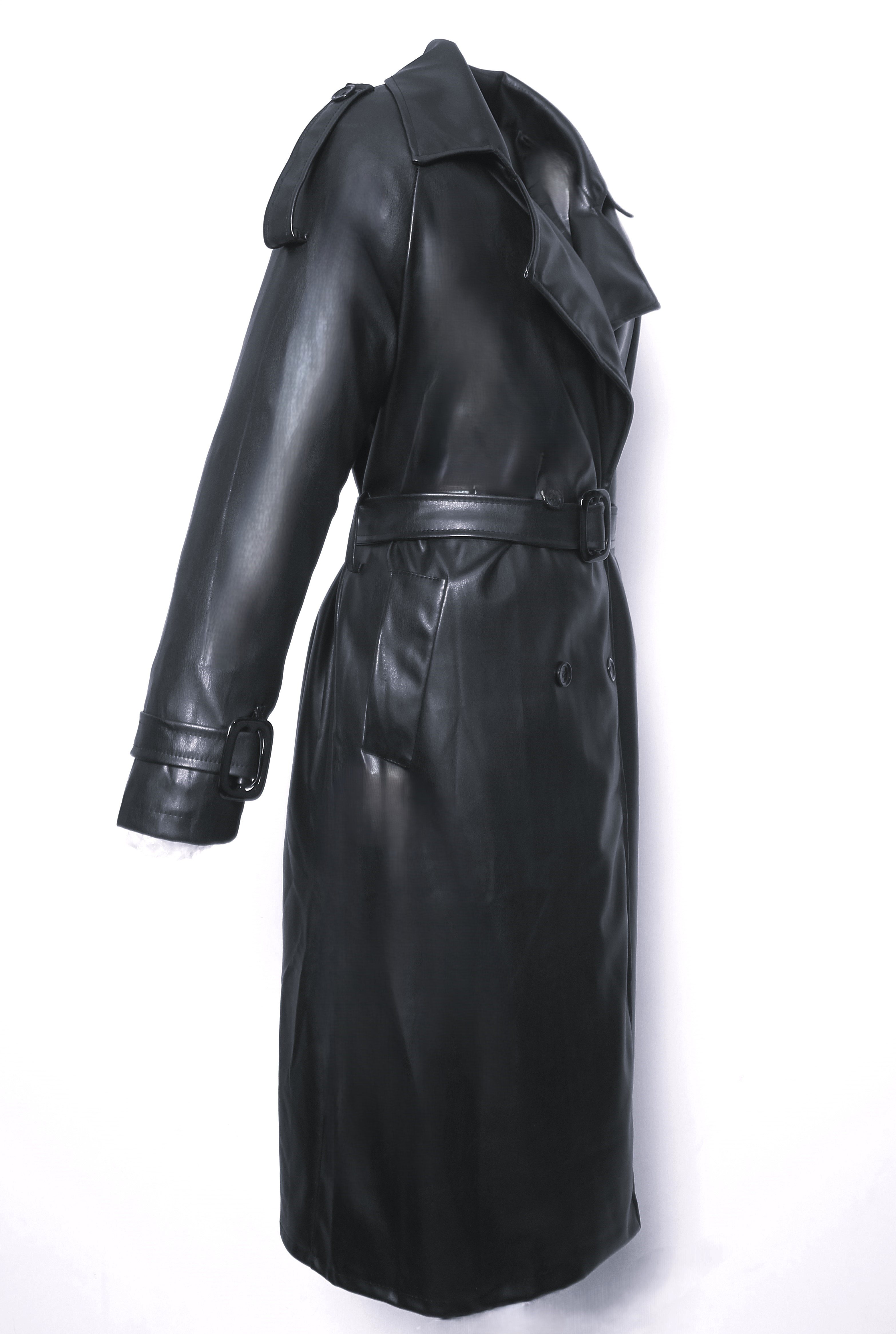 Be Noble Lederimitatmantel Mailand Langer Trenchcoat Mantel Oversize aus Ku günstig online kaufen