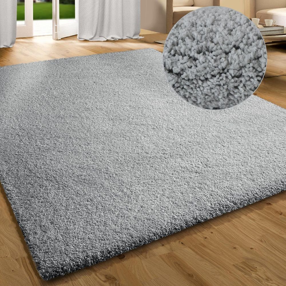 Flauschige Shaggy Teppich Rund verschiedene Farben und Größen Langflor Teppiche 