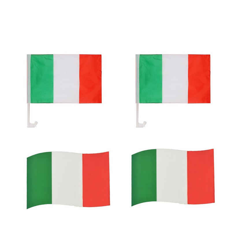 Sonia Originelli Fahne Fanpaket "Italien" Italy Fußball Flaggen 3D Magnet Fahren, Magnete: 3D-Effekt