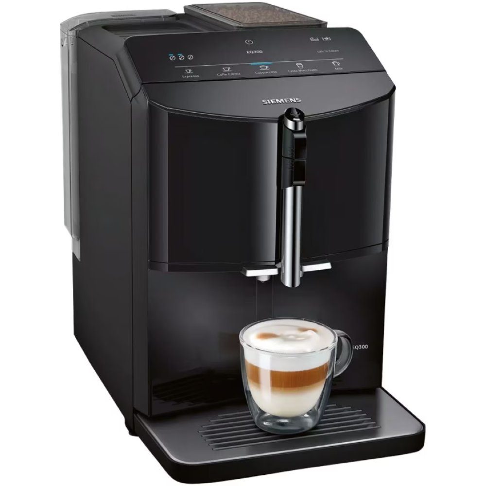 Kaffee-Vollautomat - EQ.300 Kaffeevollautomat TF301E09 schwarz SIEMENS -