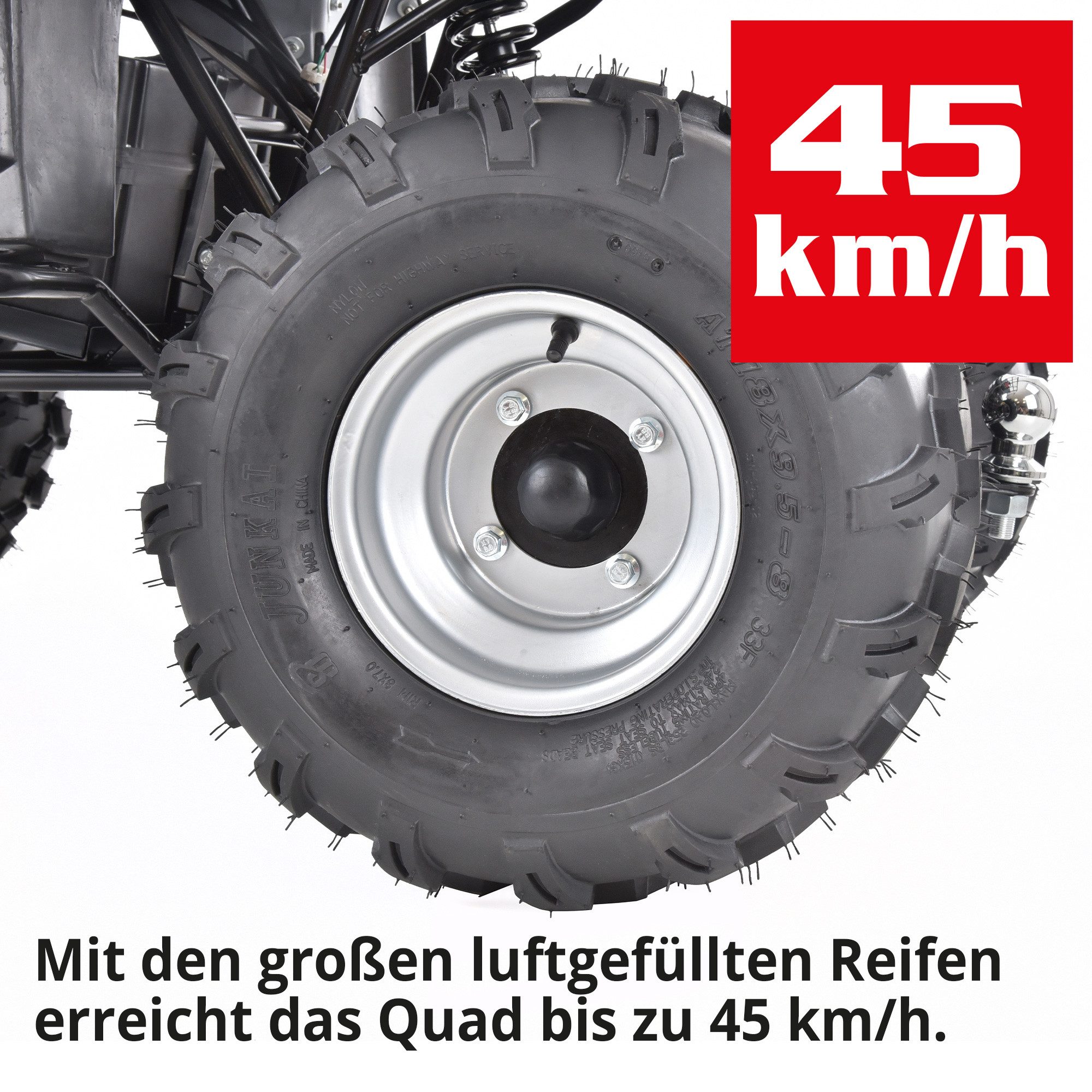 Hecht E-Quad 56150, 45 km/h, Anhängerkupplung, 1200W, 60V/20Ah Akku, 42km Reichweite