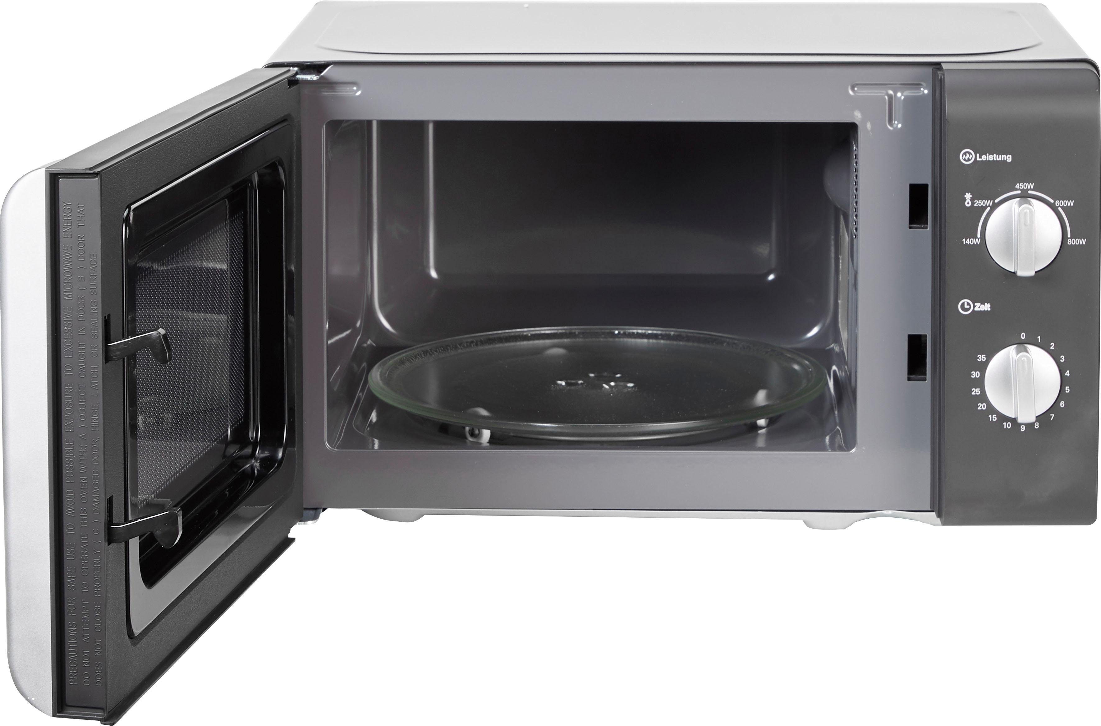 Privileg Mikrowelle 64111926, Mikrowelle, 20 l, mit 5 Leistungsstufen, silber