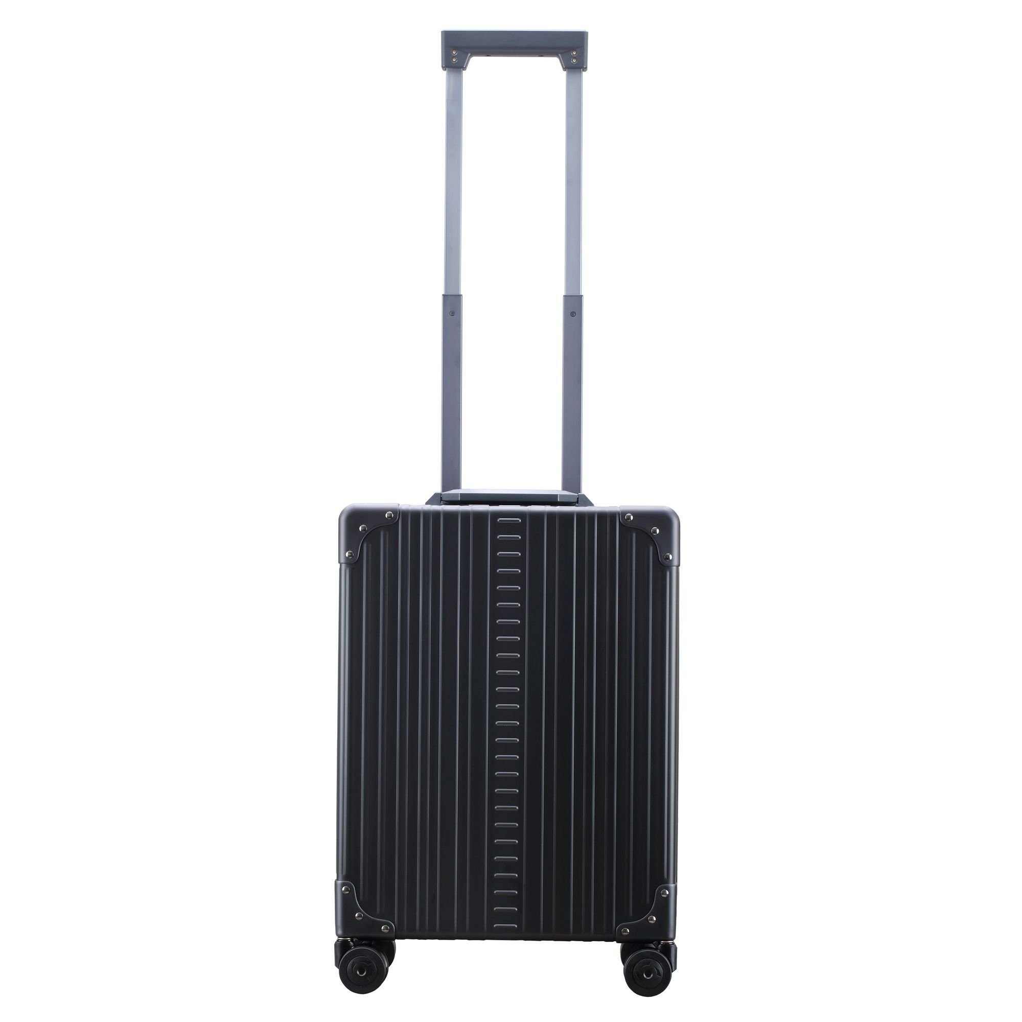 ALEON Handgepäck-Trolley Business, 4 Rollen, Aluminium schwarz