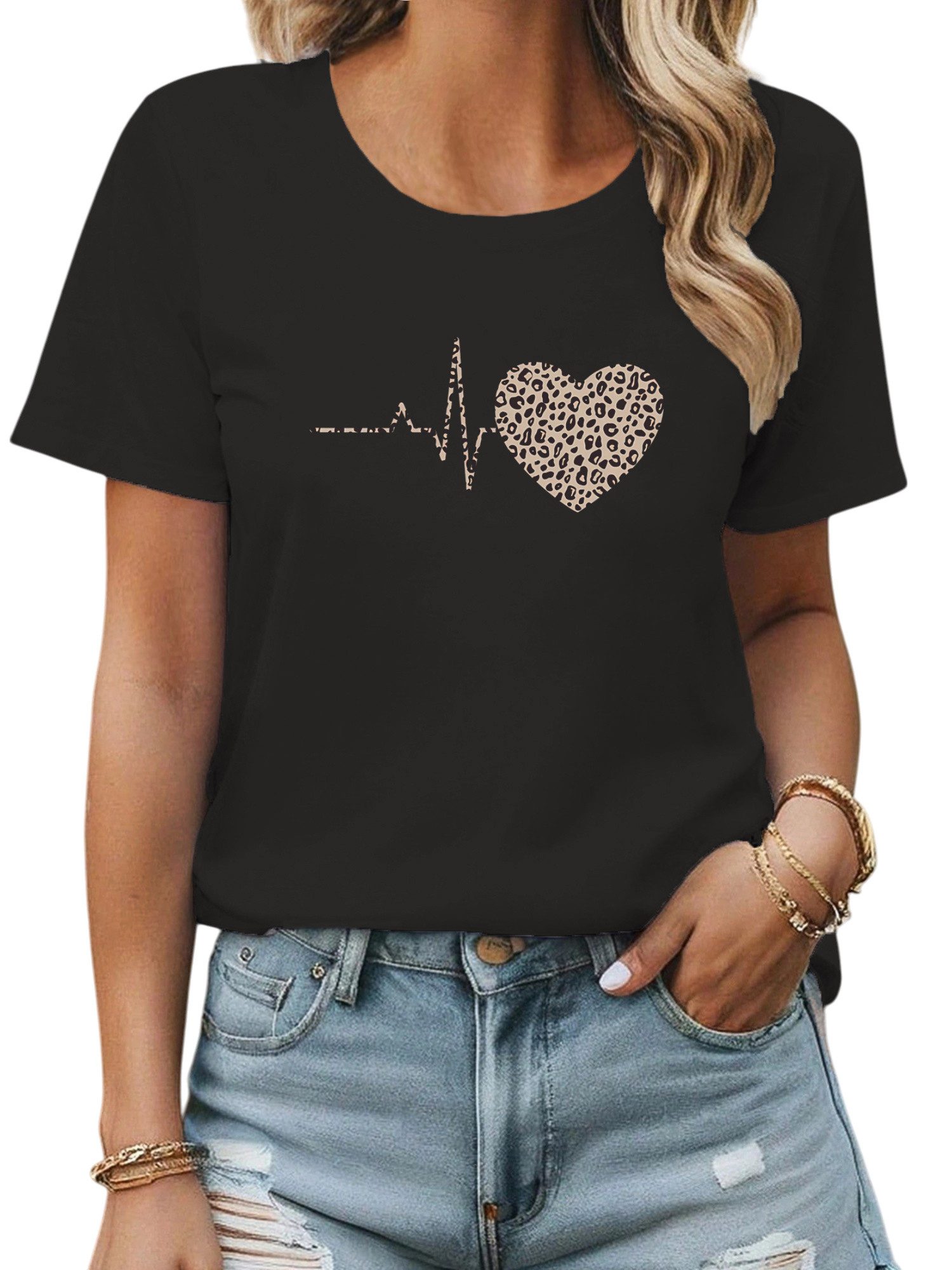 PYL Kurzarmshirt Damen Bequemes Sommer T günstig online kaufen