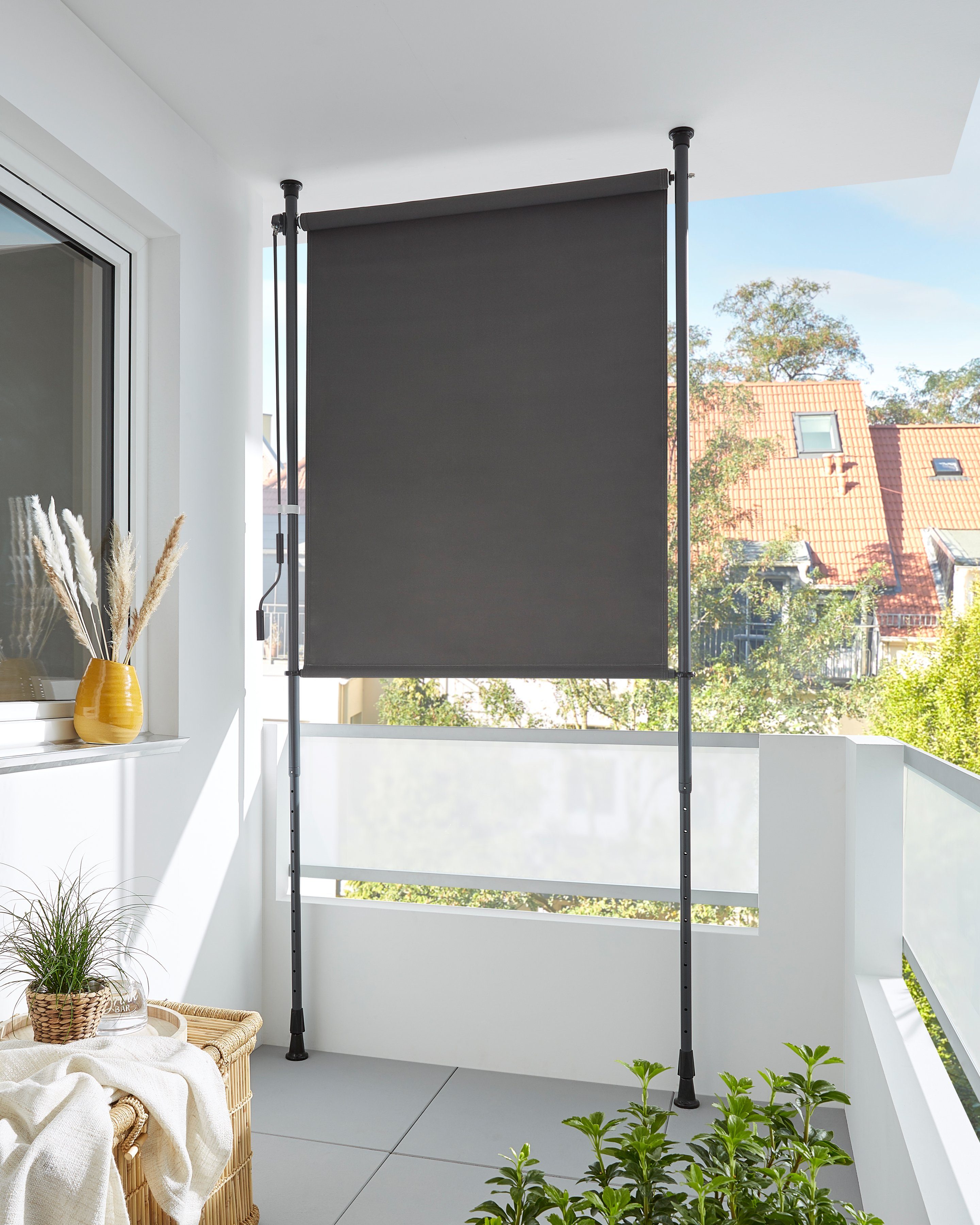 KONIFERA Senkrechtmarkise Klemmmarkise BxH: 120x225 cm, mit Teleskop-Funkti günstig online kaufen