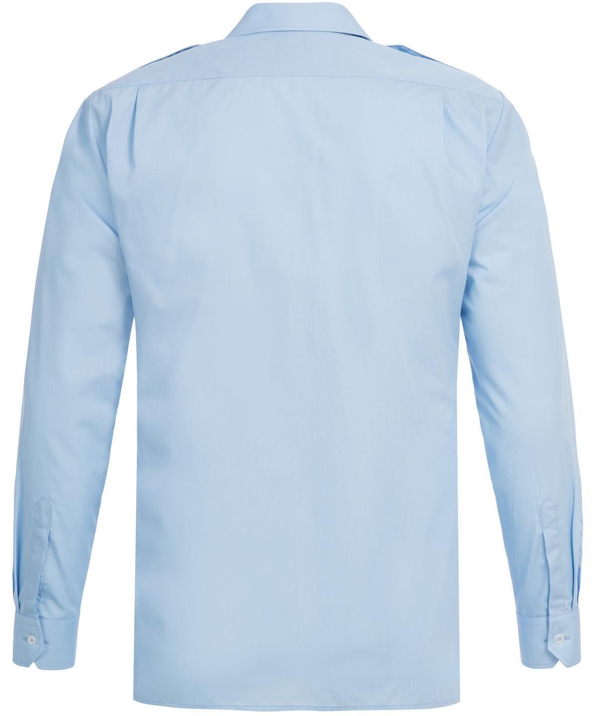 GREIFF Langarmhemd Greiff SIMPLE Herren Pilothemd Langarm New-Kent Regular Hellblau