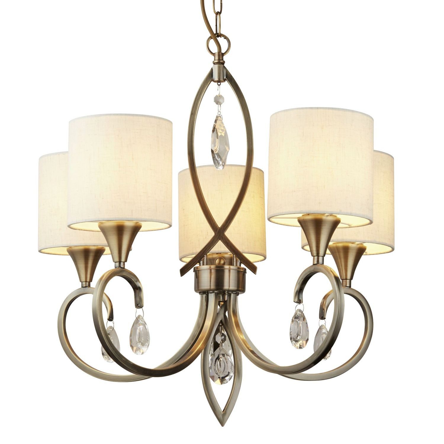 Licht-Erlebnisse Kronleuchter KENZIE, ohne Leuchtmittel, in Messing Antik N günstig online kaufen