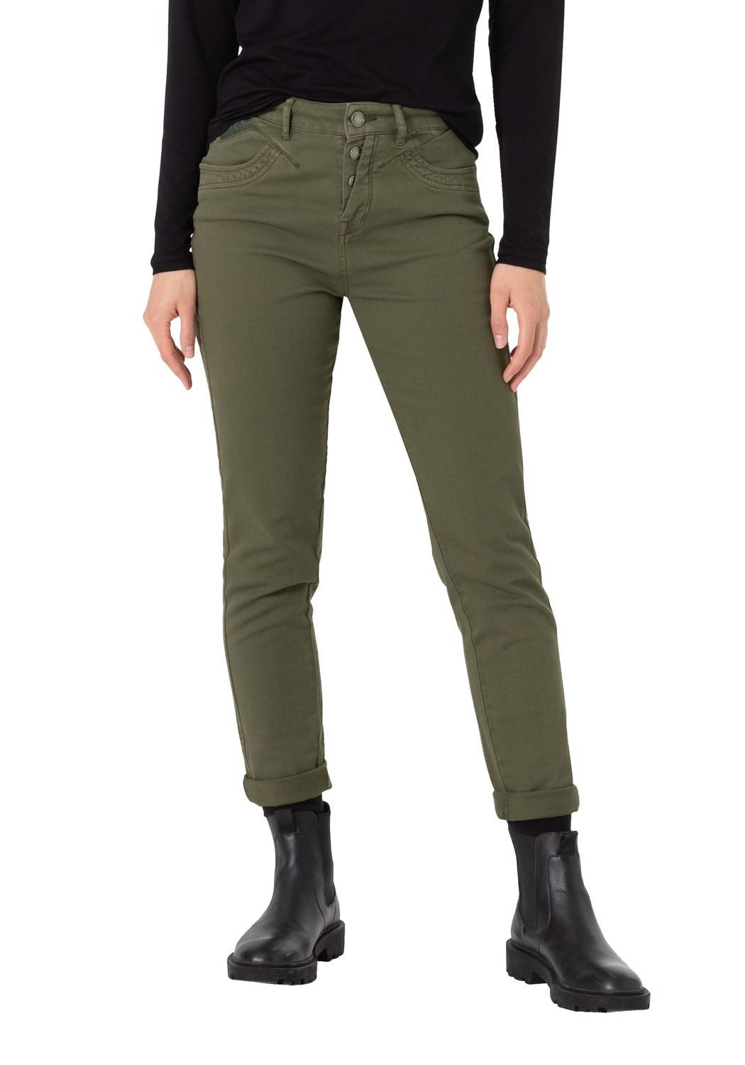 TIMEZONE Straight-Jeans REGUALR RAVENTZ 7/8 mit Stretch