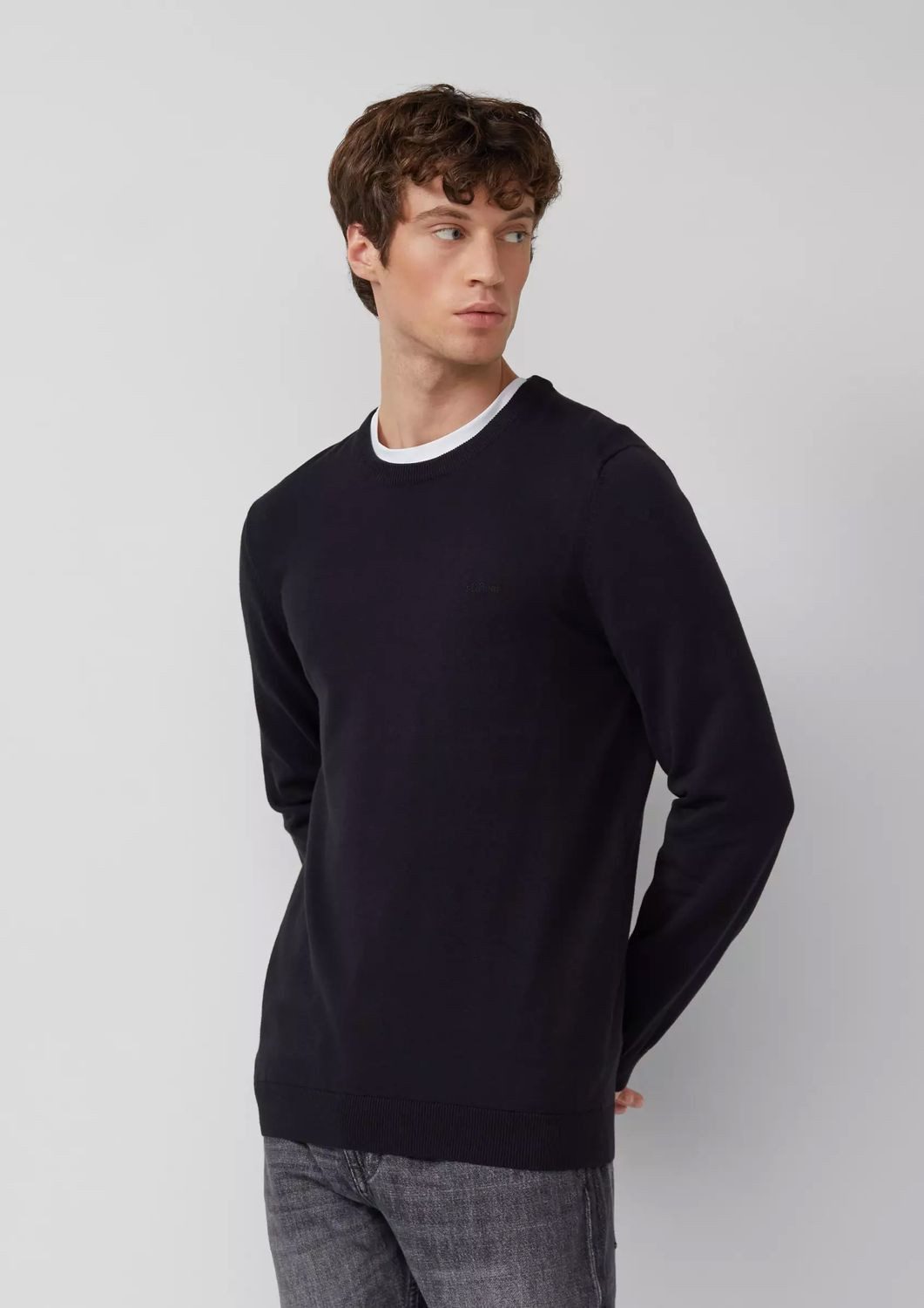 s.Oliver Rundhalspullover Pullover (1-tlg) Rundhals-Ausschnitt, langarm, Lo günstig online kaufen